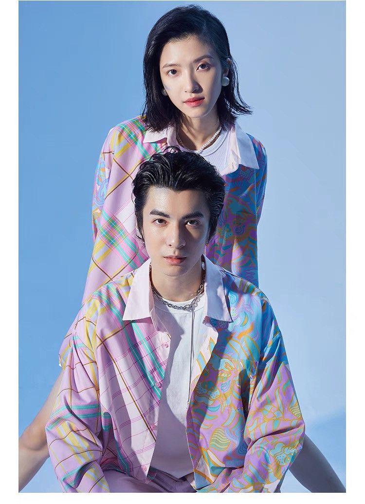 Other Asymmetric Pattern Multi-color Button Up Shirt Size US M / EU 48-50 / 2 - 12 Thumbnail