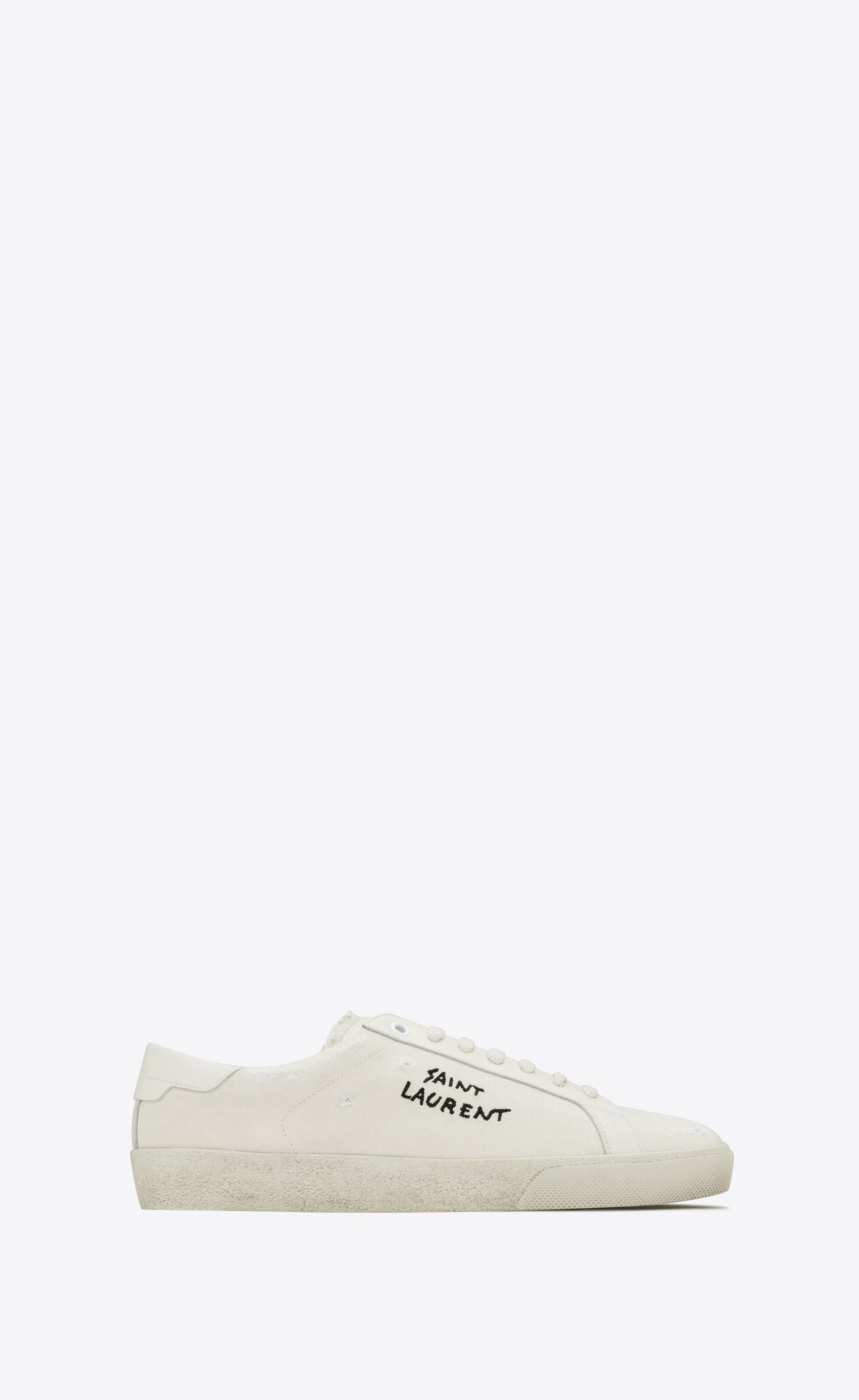 Saint Laurent Paris o1s1wg111125 Court Classic sl/06 Embroidered Sneakers Size US 6.5 / IT 36.5 - 1 Thumbnail