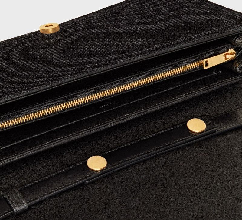 Celine o1bcso1str1024 Size: OS / Leather Handbag in Black Size ONE SIZE - 4 Thumbnail