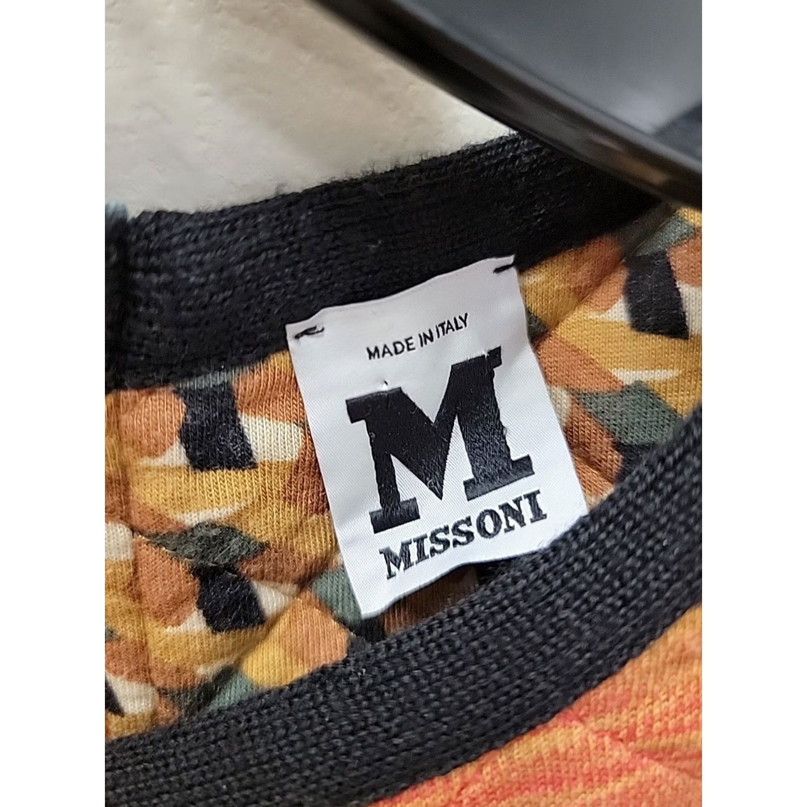 Vintage Missoni Womens Medium Quilted Lined Wool Blend Dress Sleeveless Back Zip Midi Orange Pattern Quilted Dress Mens? Size M / US 6-8 / IT 42-44 - 2 Thumbnail