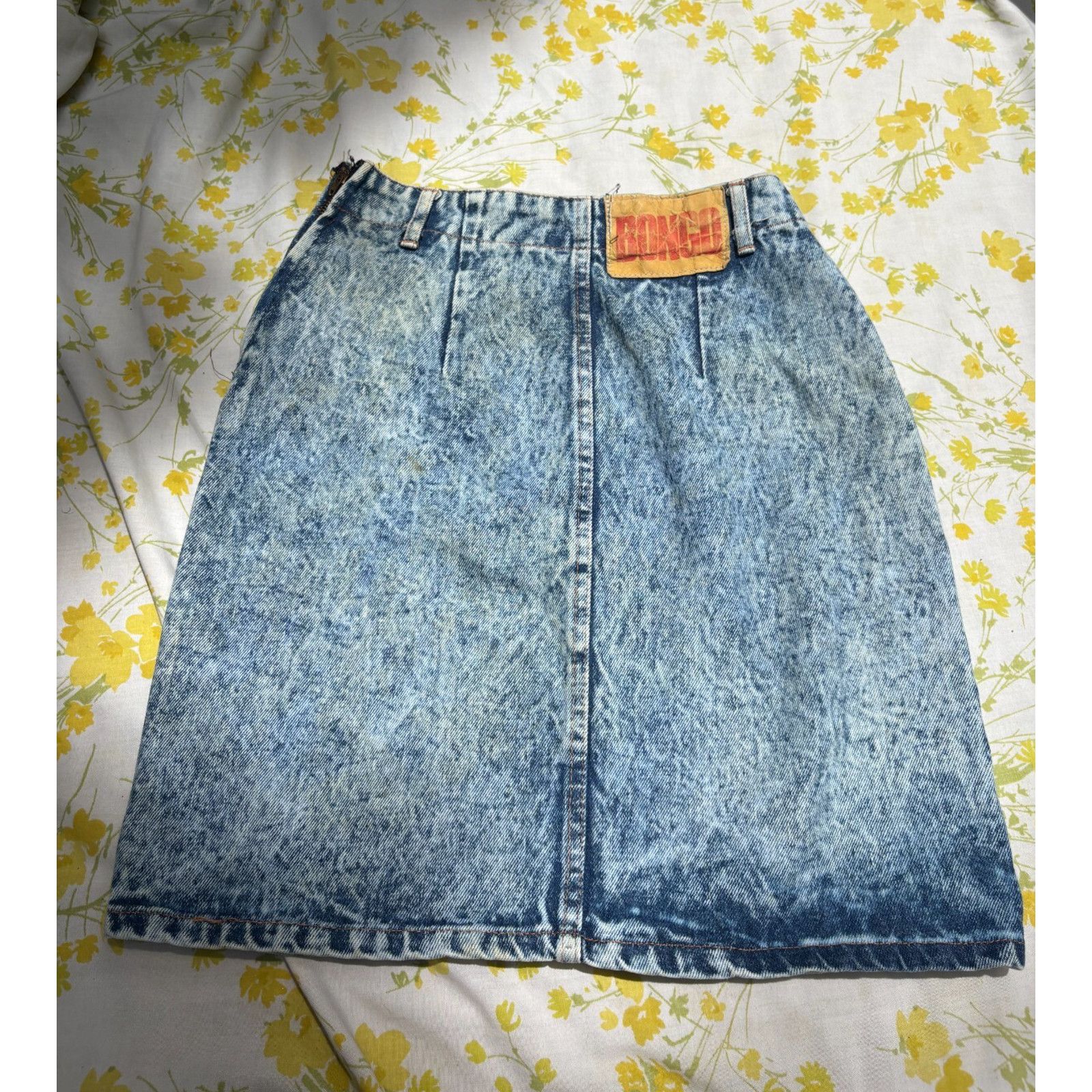 Vintage Bongo Skirt WMN 5 (24") Gene Montesano Denim 80s/90s Grunge Size 24" / US 00 / IT 34 - 1 Thumbnail