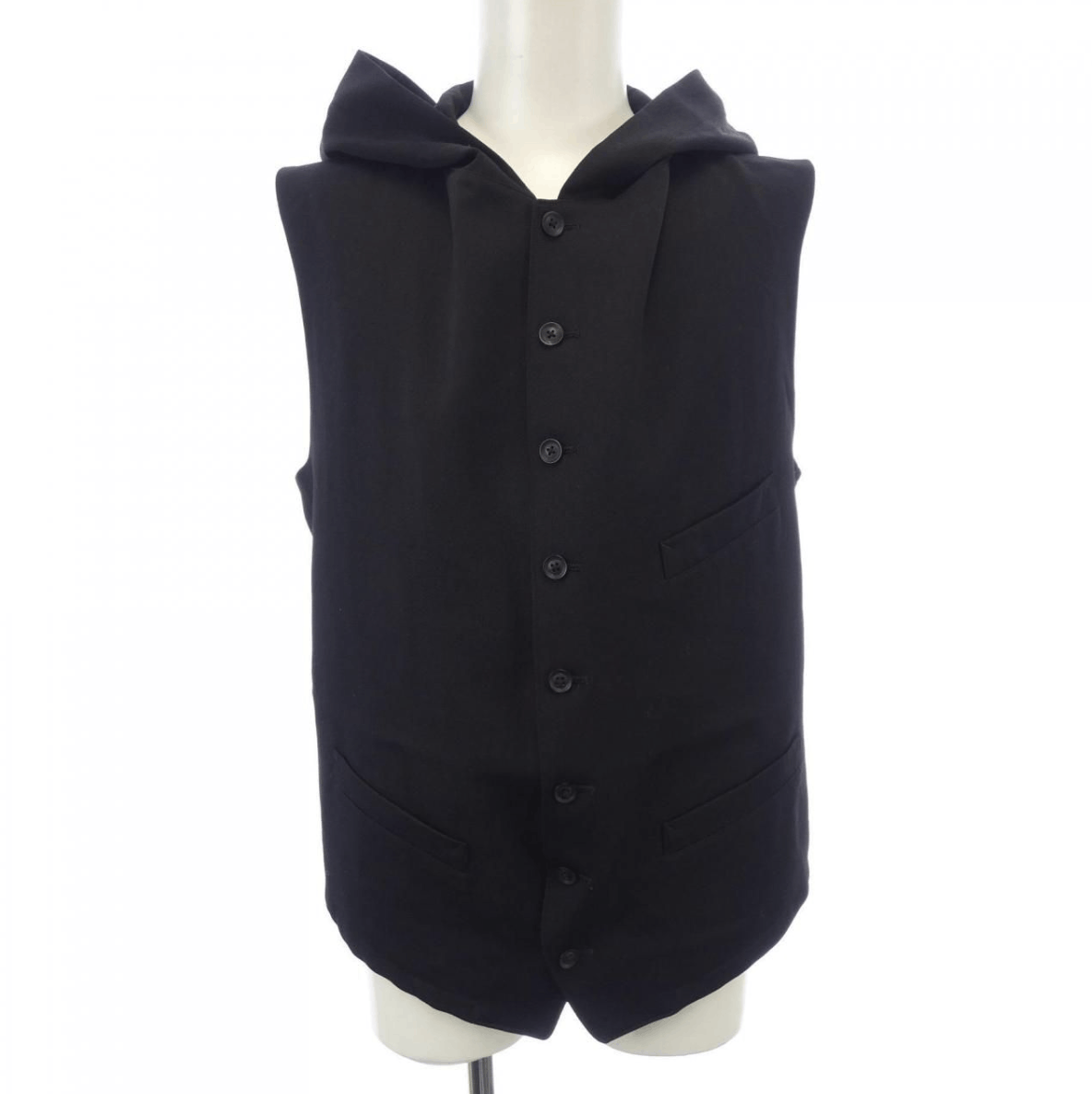Yohji Yamamoto Yohji Yamamoto Pour Homme - W/Gabardine Hooded Vest Size US L / EU 52-54 / 3 - 5 Thumbnail