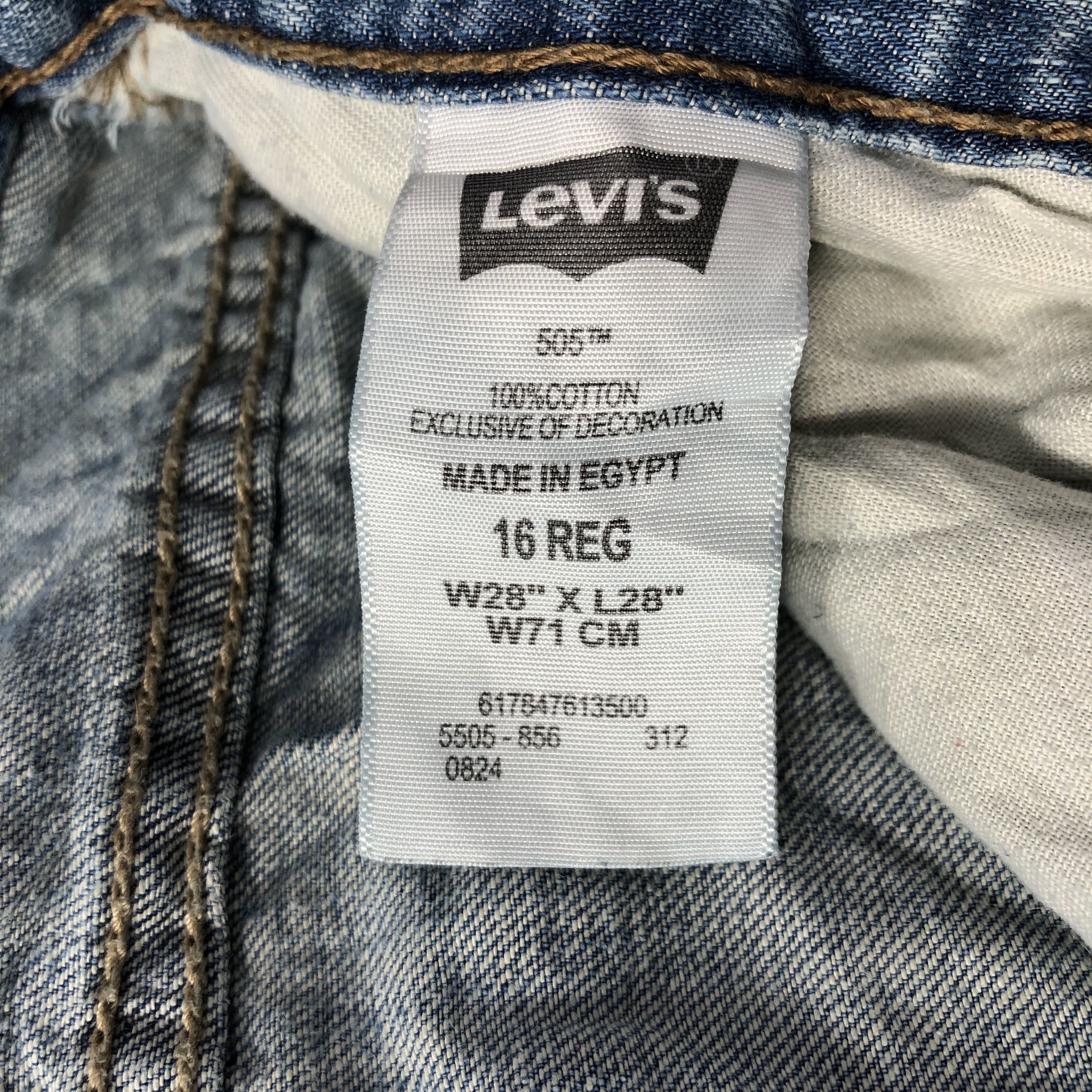 Levi's Vintage Blue Wash Levis 505 Jeans-J4189 Size US 30 / EU 46 - 10 Thumbnail
