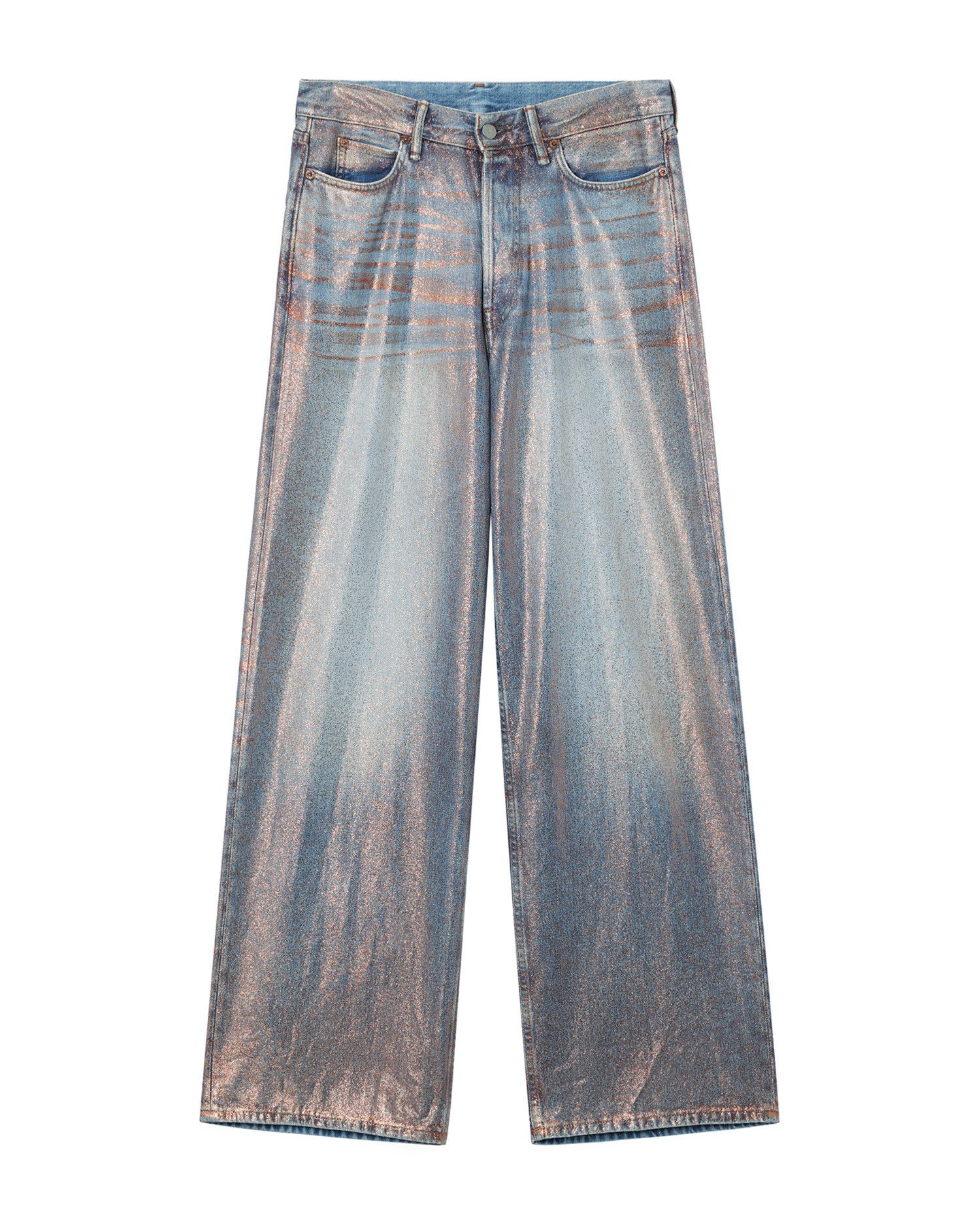 Acne Studios Acne Studios 1981 BAGGY FIT Metallic Rub Color Effect Jeans Size 26" / US 2 / IT 38 - 1 Thumbnail