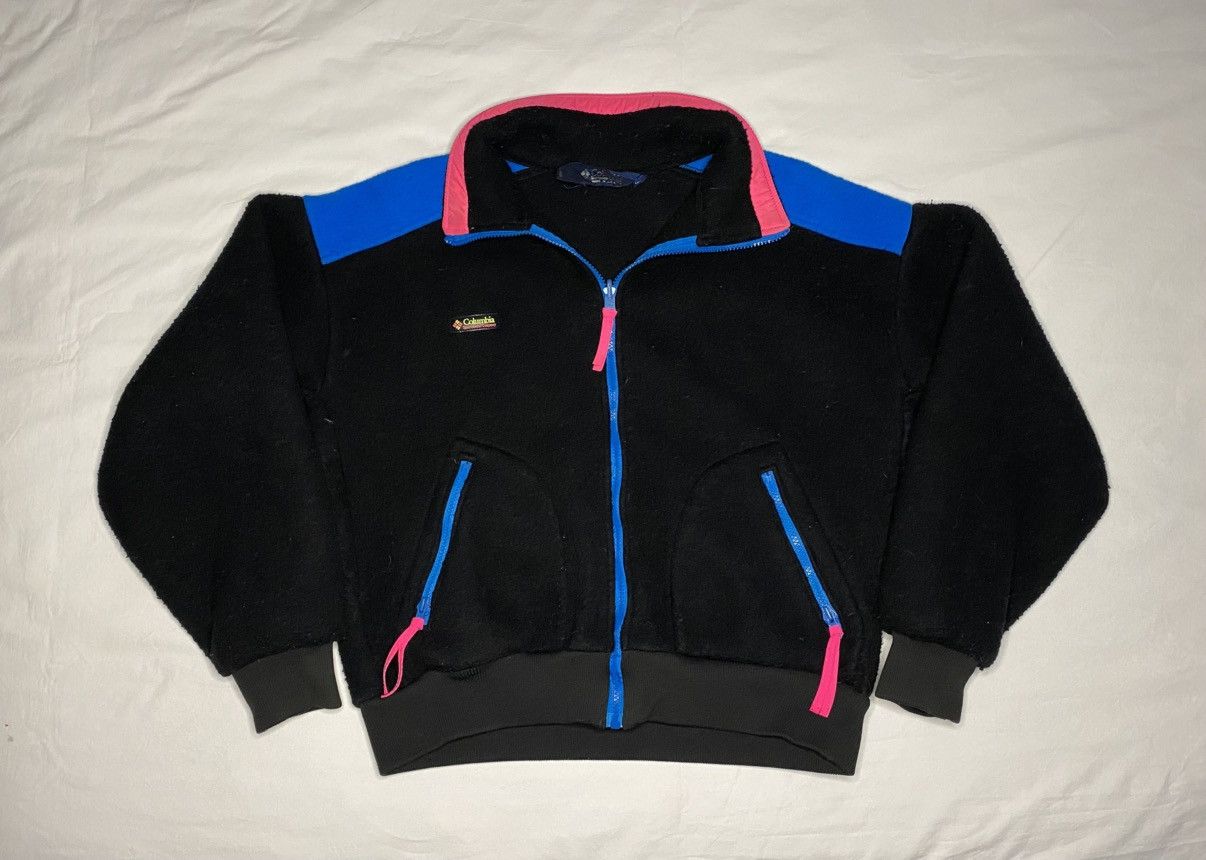 Columbia Columbia Fleece Jacket Full Zip Black Purple Neon Radial Size XL / US 12-14 / IT 48-50 - 1 Thumbnail