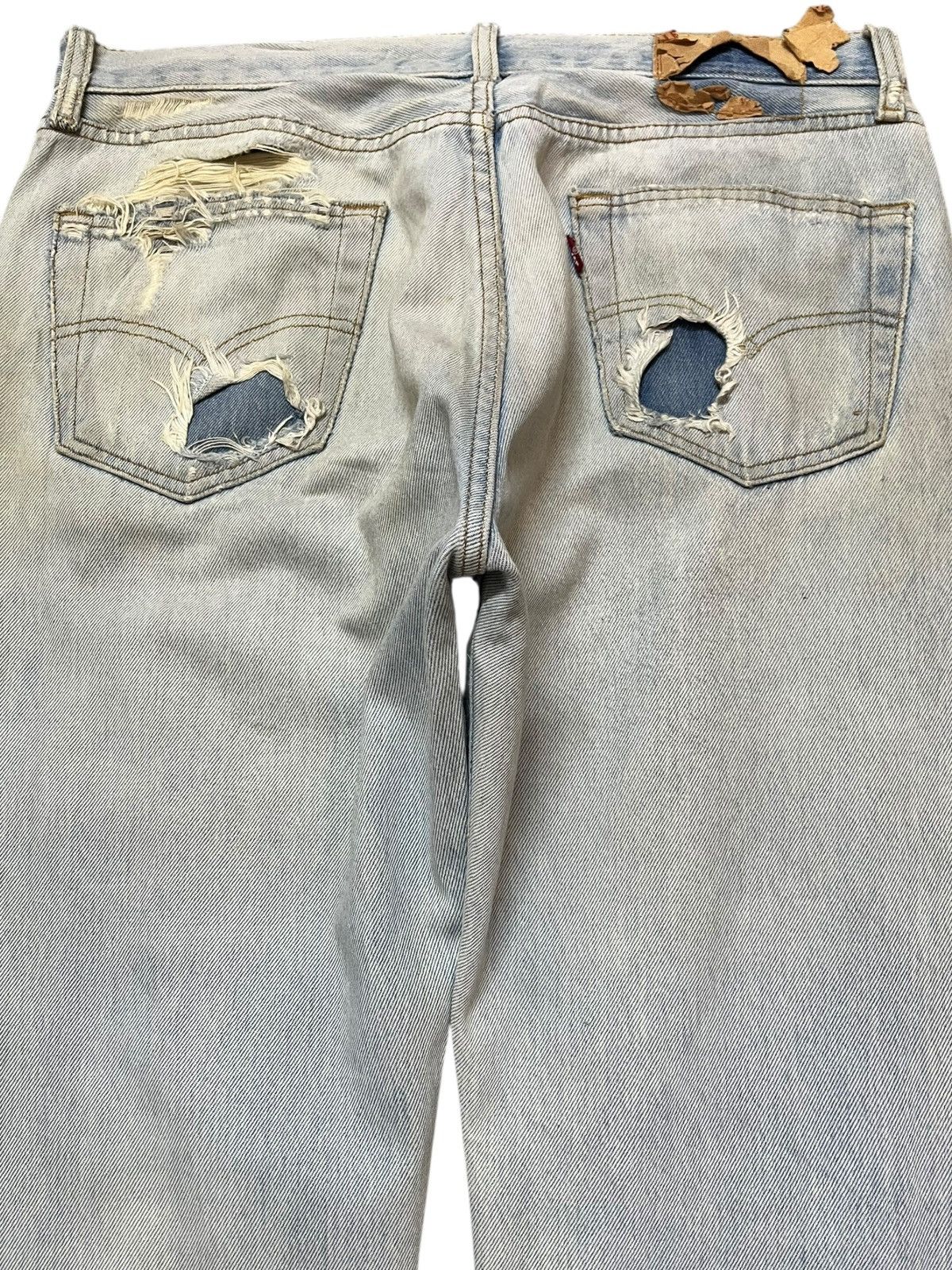 Levi's Vintage Clothing Vintage Levi’s 501 Faded Ripped Distressed Denim Size US 33 - 8 Thumbnail