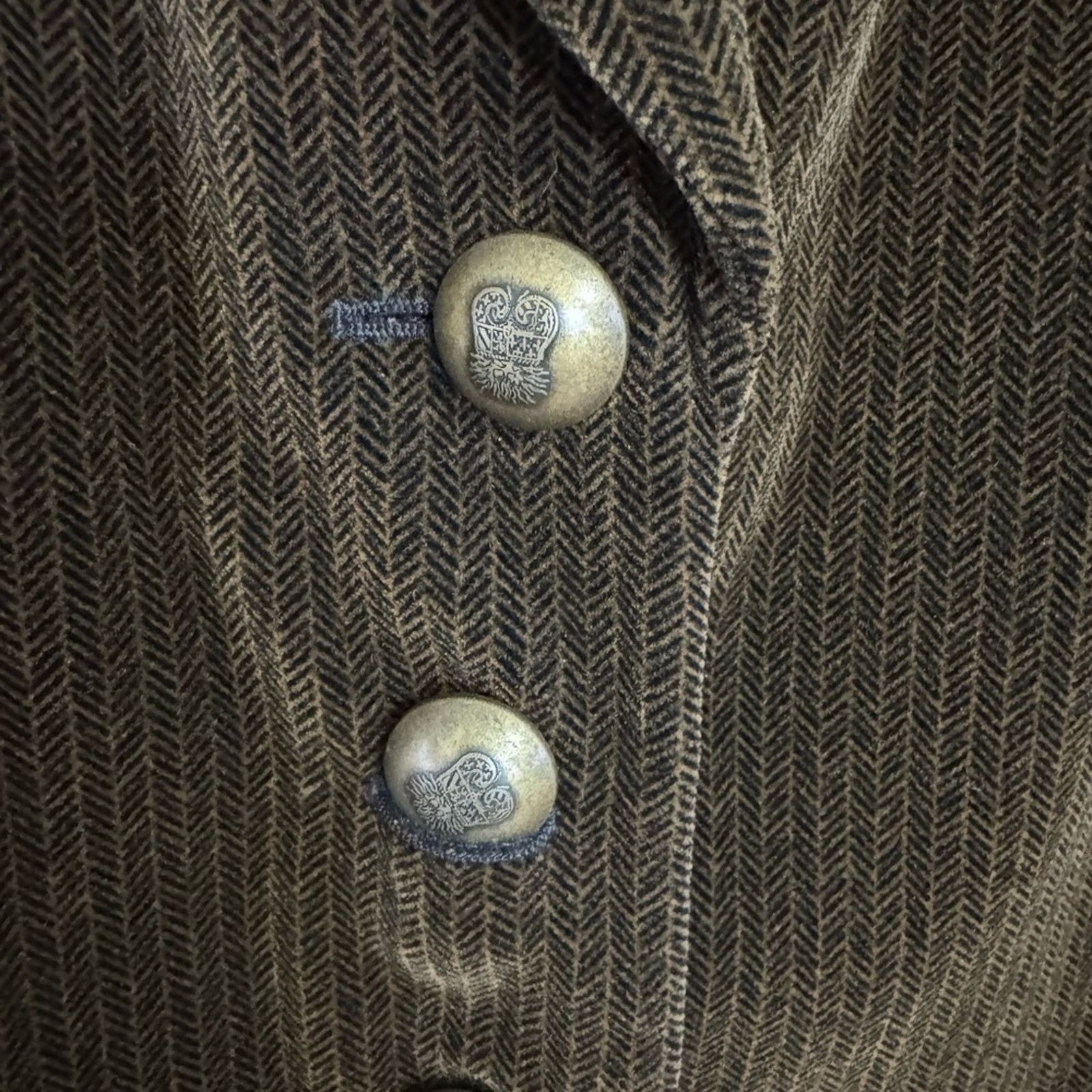 NBDN Nobrandedon VTG Susanne Von Domberg Corduroy Blazer with Gold Buttons Size L / US 10 / IT 46 - 4 Thumbnail