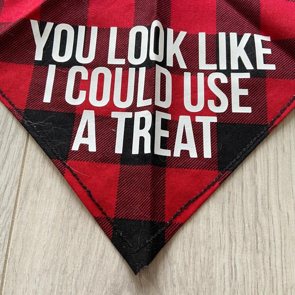 Designer Plaid Treat Dog Bandana Size ONE SIZE - 2 Thumbnail