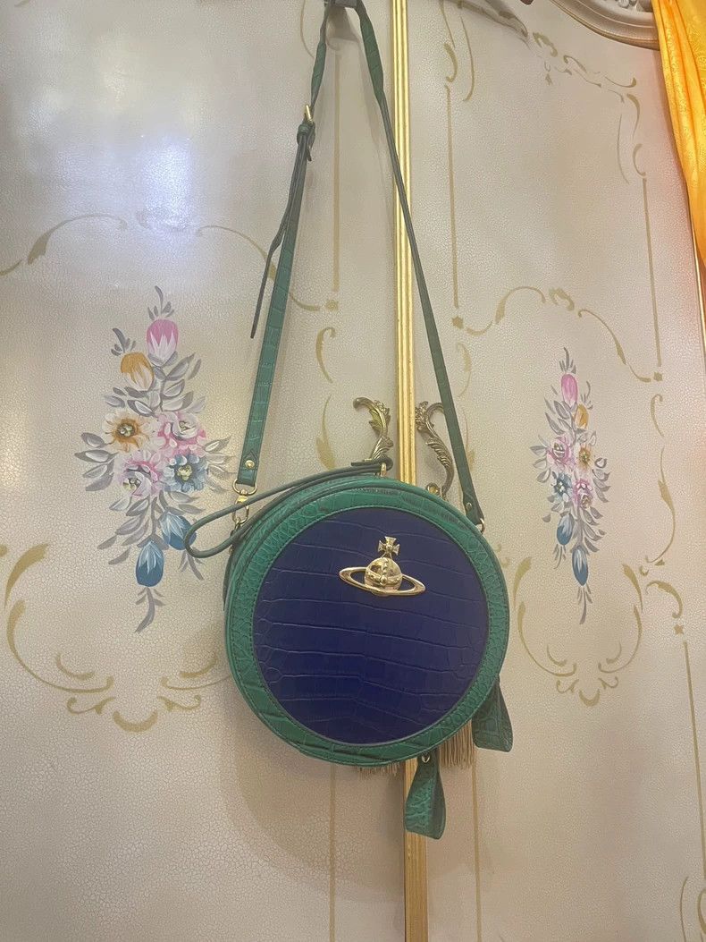 Vivienne Westwood Vivienne Westwood size os Saturn blue-green striped crocodi Size ONE SIZE - 3 Thumbnail