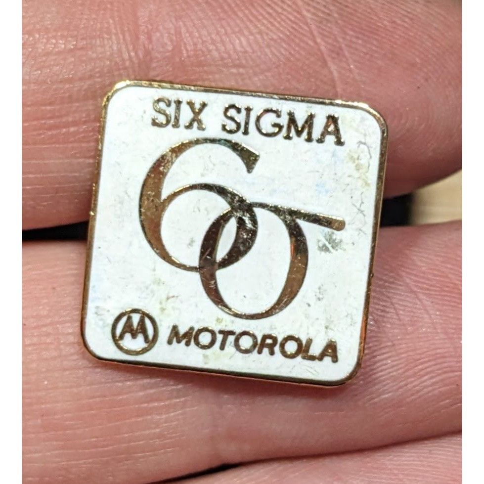 Motorola Vintage Motorola Six Sigma White And Gold Tone Lapel Pin Size ONE SIZE - 3 Thumbnail