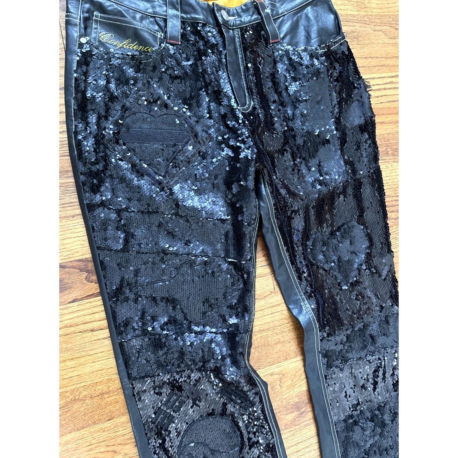 Vintage When Smoke Clears WSC Sequin Pants Men’s Size 38 Regular 32in Inseam Black Chino Pants Mens Sequin Size US 38 / EU 54 - 4 Thumbnail
