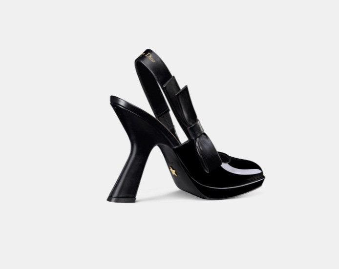 Dior o1w1db11224 Sweet-D Slingback Pumps in Black Size US 12 / IT 42 - 3 Thumbnail