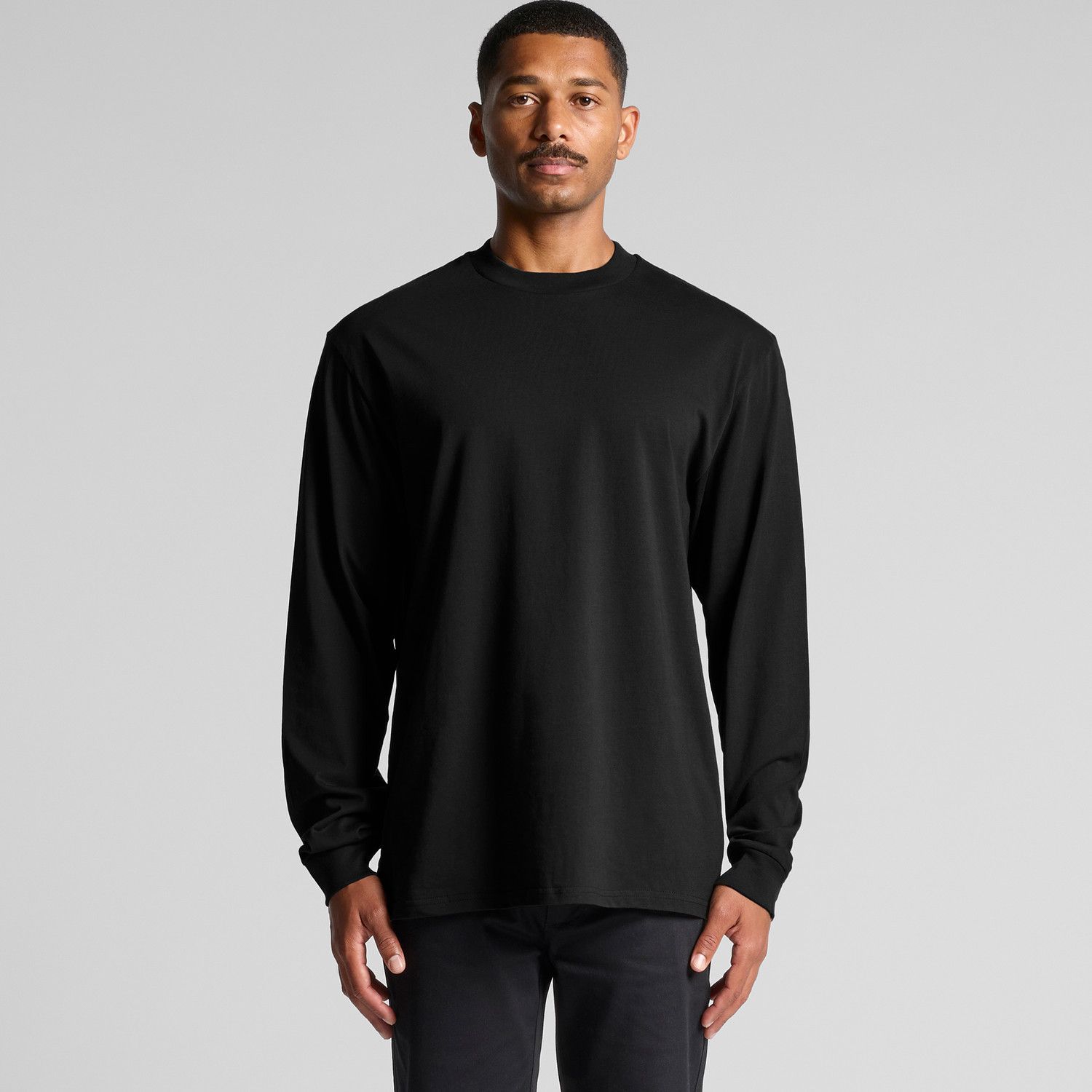 AS Colour Dark Grey Plain Long Sleeve Shirt, High Quality/Comfortable Size US L / EU 52-54 / 3 - 3 Thumbnail