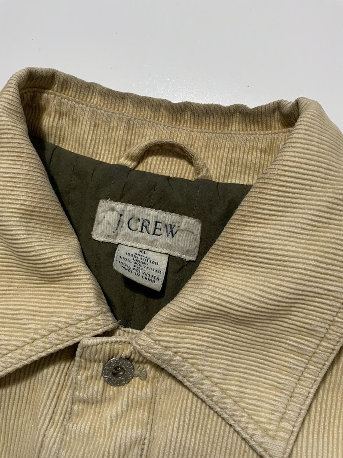 J.Crew × Vintage Vintage J. Crew Corduroy Work Quilted Lined Trucker Jacket Size US XL / EU 56 / 4 - 4 Thumbnail