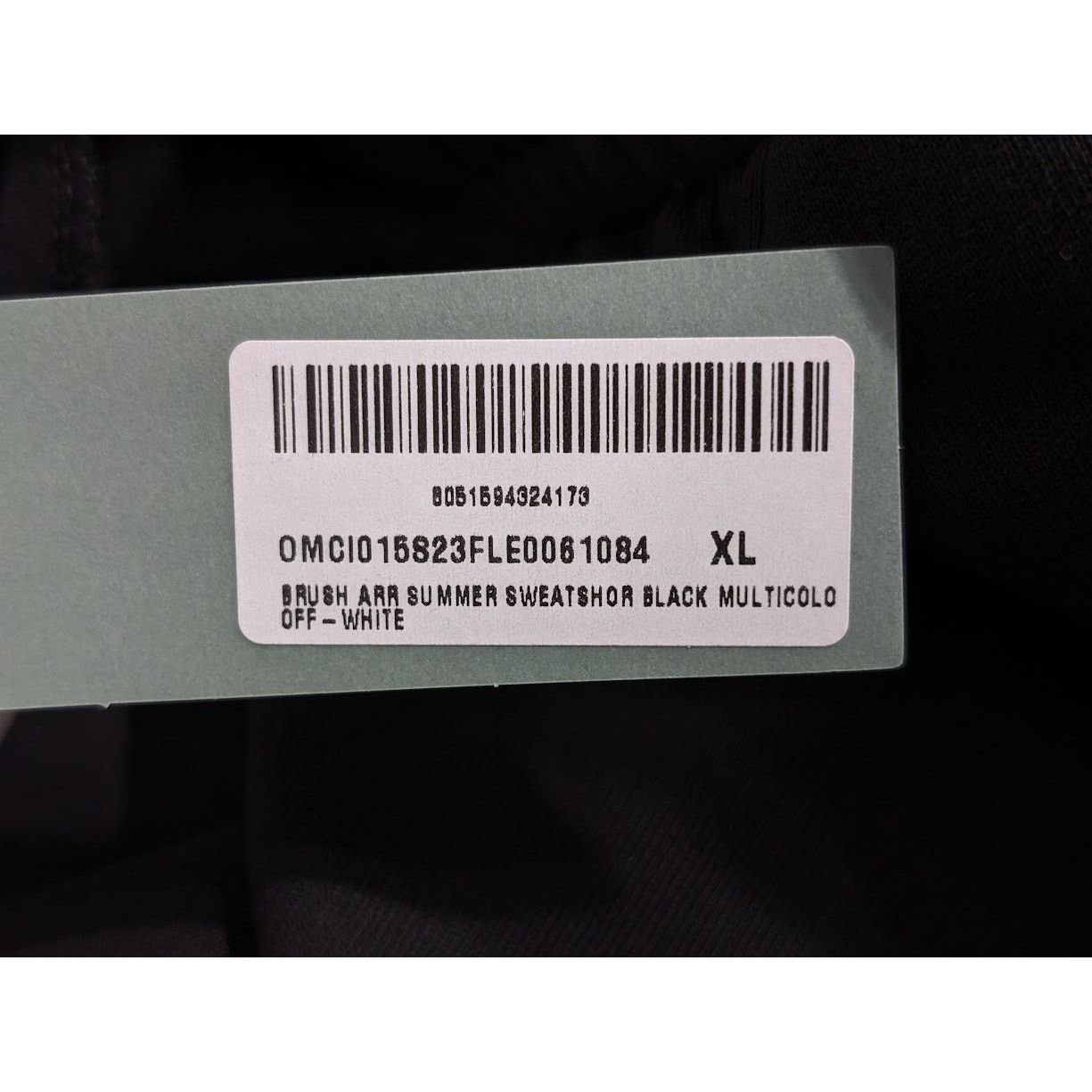 Off-White o1rshd1 Brush Arr Summer Sweatshort in Black/Multicolor Size US 36 / EU 52 - 18 Thumbnail