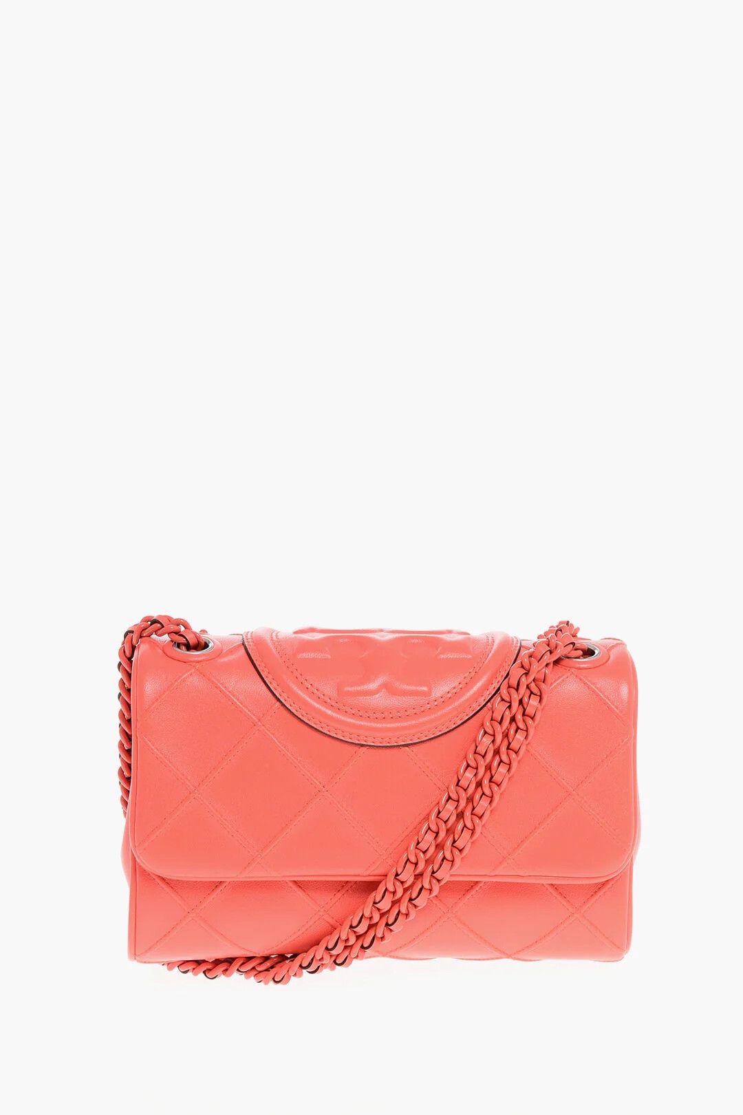 Tory Burch og1mm0426 Size: OS / Quilted Leather Crossbody Bag in Orange Size ONE SIZE - 1 Thumbnail