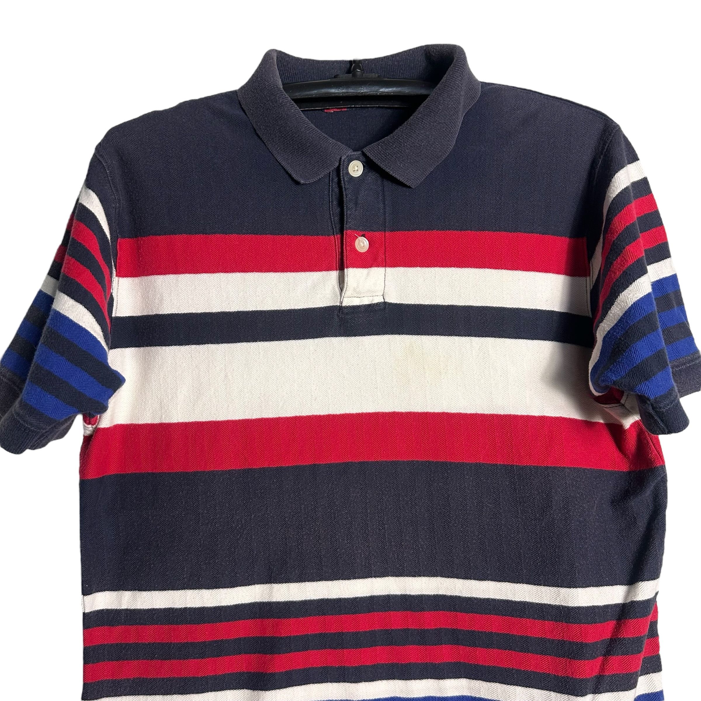 Chaps Ralph Lauren 🔥RARE🔥Vintage Chaps Ralph Lauren Stripes Polo Shirt Size US L / EU 52-54 / 3 - 2 Thumbnail