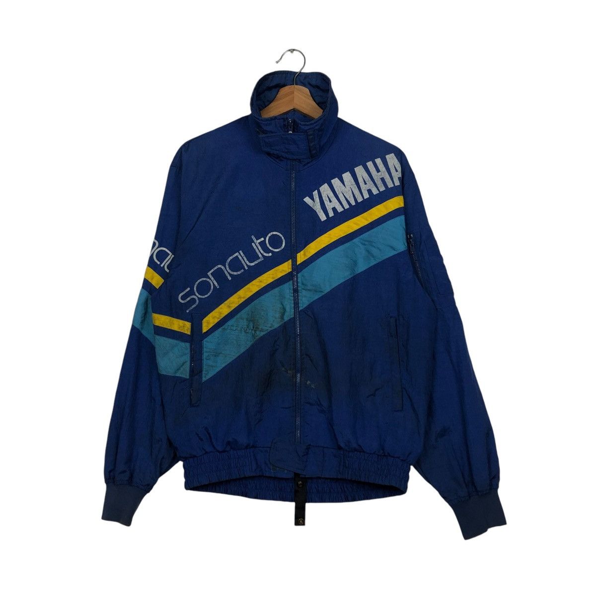 Vintage 🔥VINTAGE BOMBER JACKET RACING SONAUTO YAMAHA BIG LOGO Size US M / EU 48-50 / 2 - 2 Thumbnail