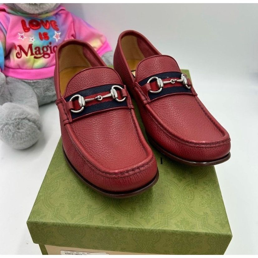 Gucci Men's Gucci horse bit web striped loafer size 9 Size US 9.5 / EU 42-43 - 4 Thumbnail