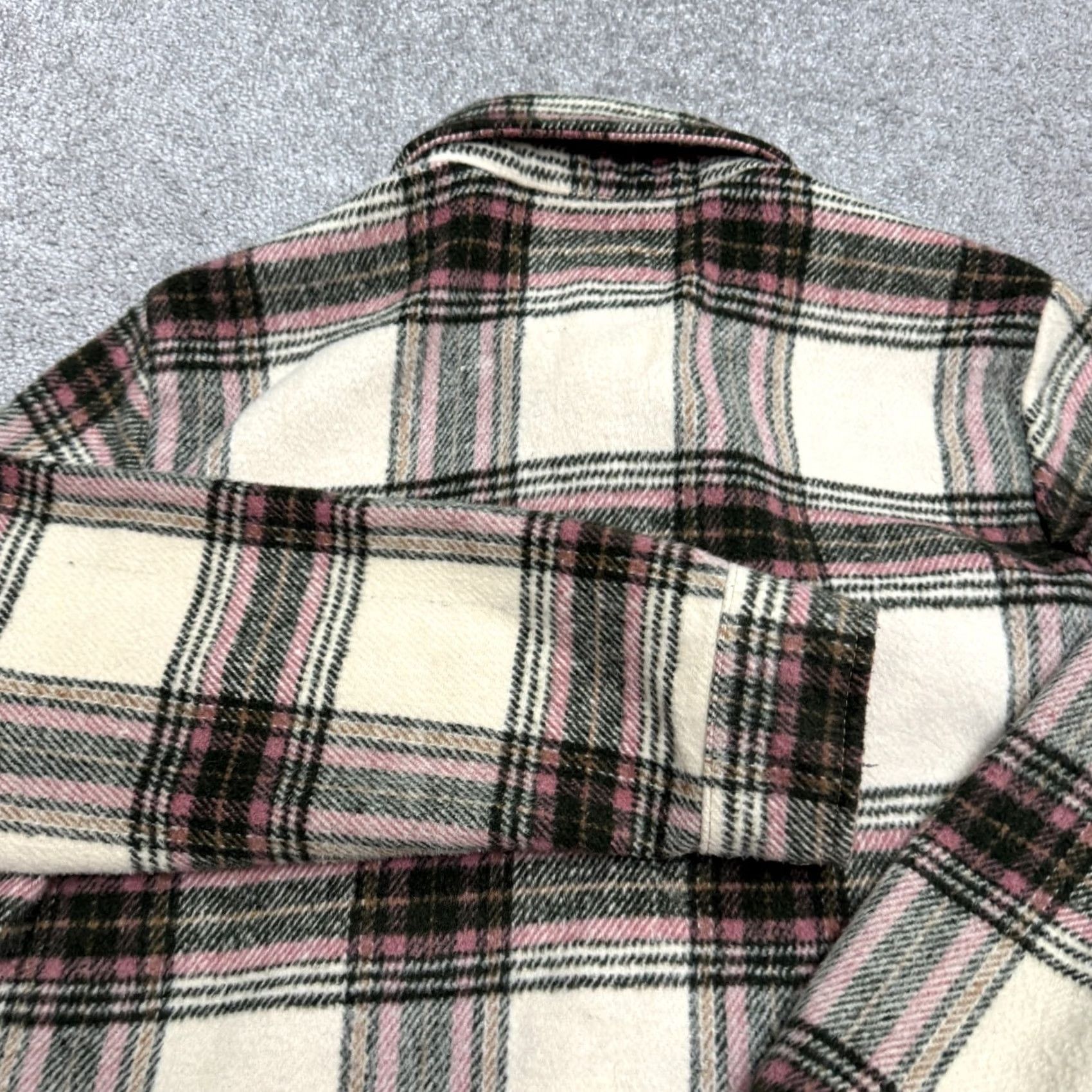 Vintage BlancNYC Shacket Womens Small Plaid Flannel Oversized Button Down Casual Shirt Size S / US 4 / IT 40 - 4 Thumbnail