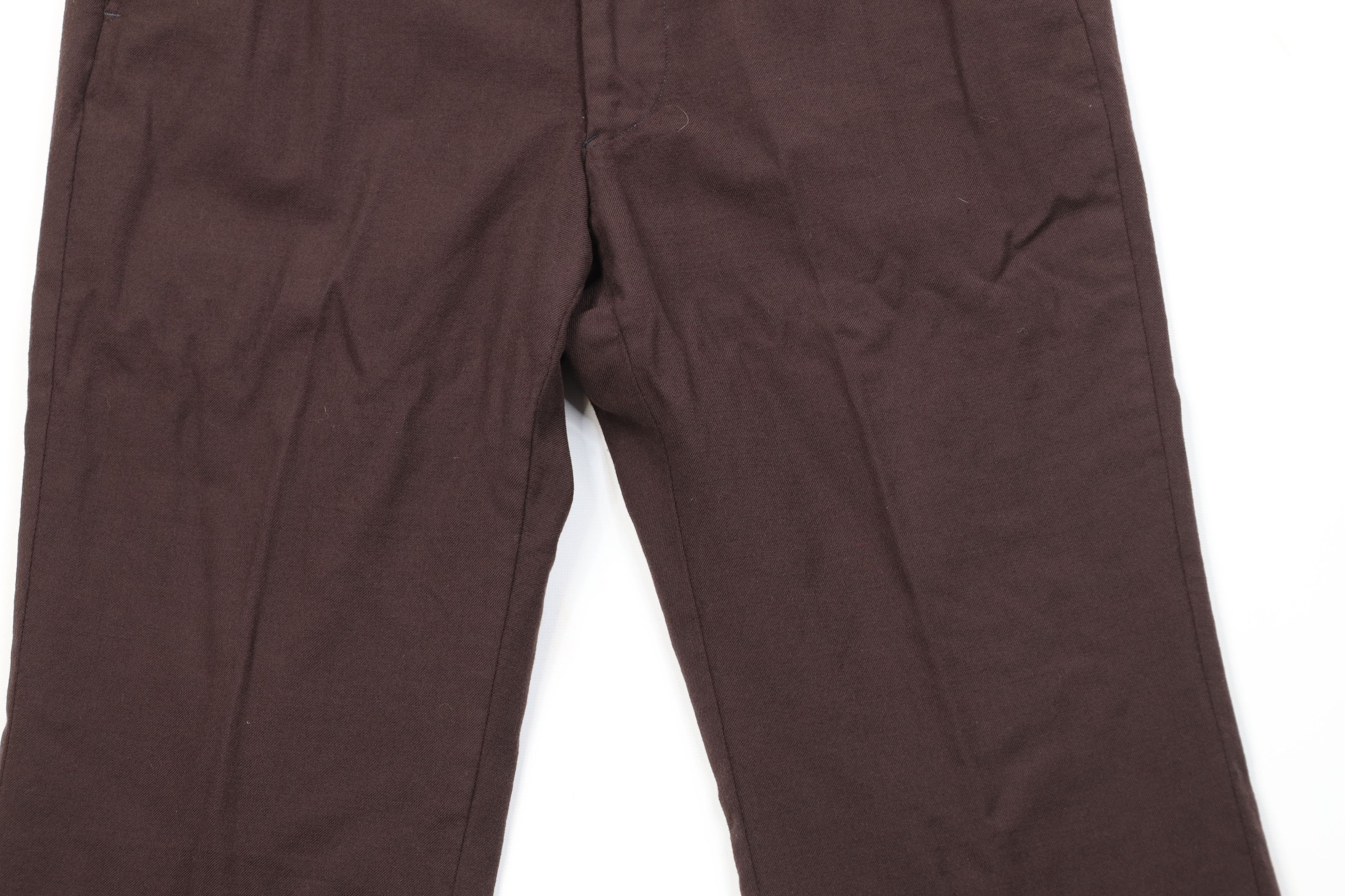 Vintage Vintage 70s Streetwear Wool Wide Leg Chino Pants Brown USA Size US 34 / EU 50 - 3 Thumbnail