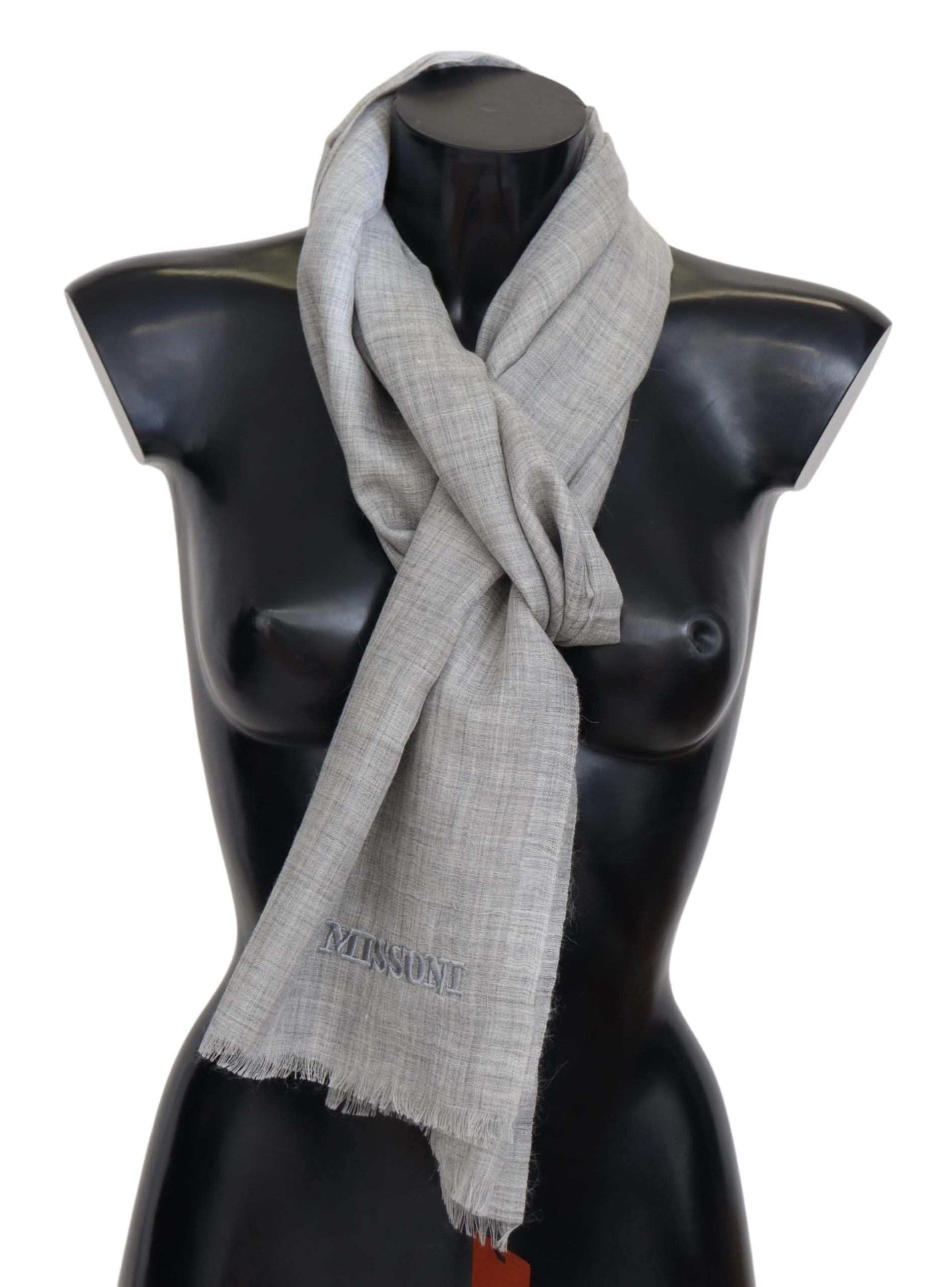 Missoni Elegant Beige Wool Silk Unisex Men's Scarf Size ONE SIZE - 1 Thumbnail