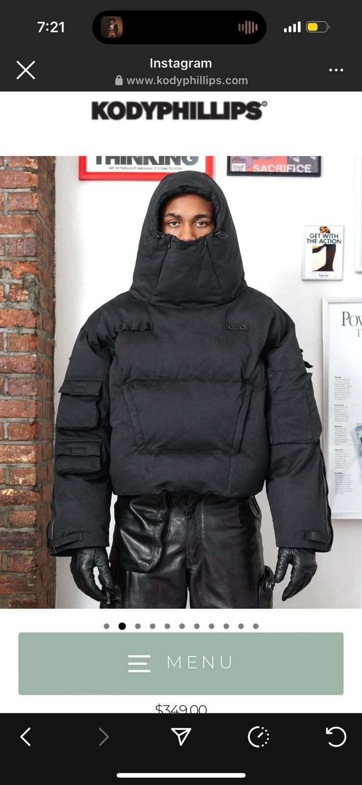 Kody Phillips Kody Phillips - TANK PUFFER BLACK Size US S / EU 44-46 / 1 - 9 Thumbnail