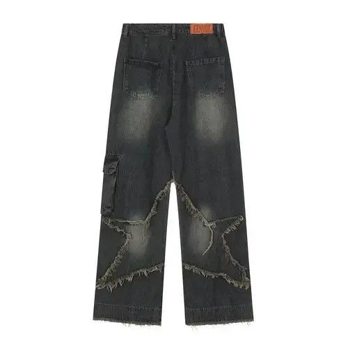 Jean STAR Embroidered Denim Jeans Size US 34 / EU 50 - 2 Thumbnail