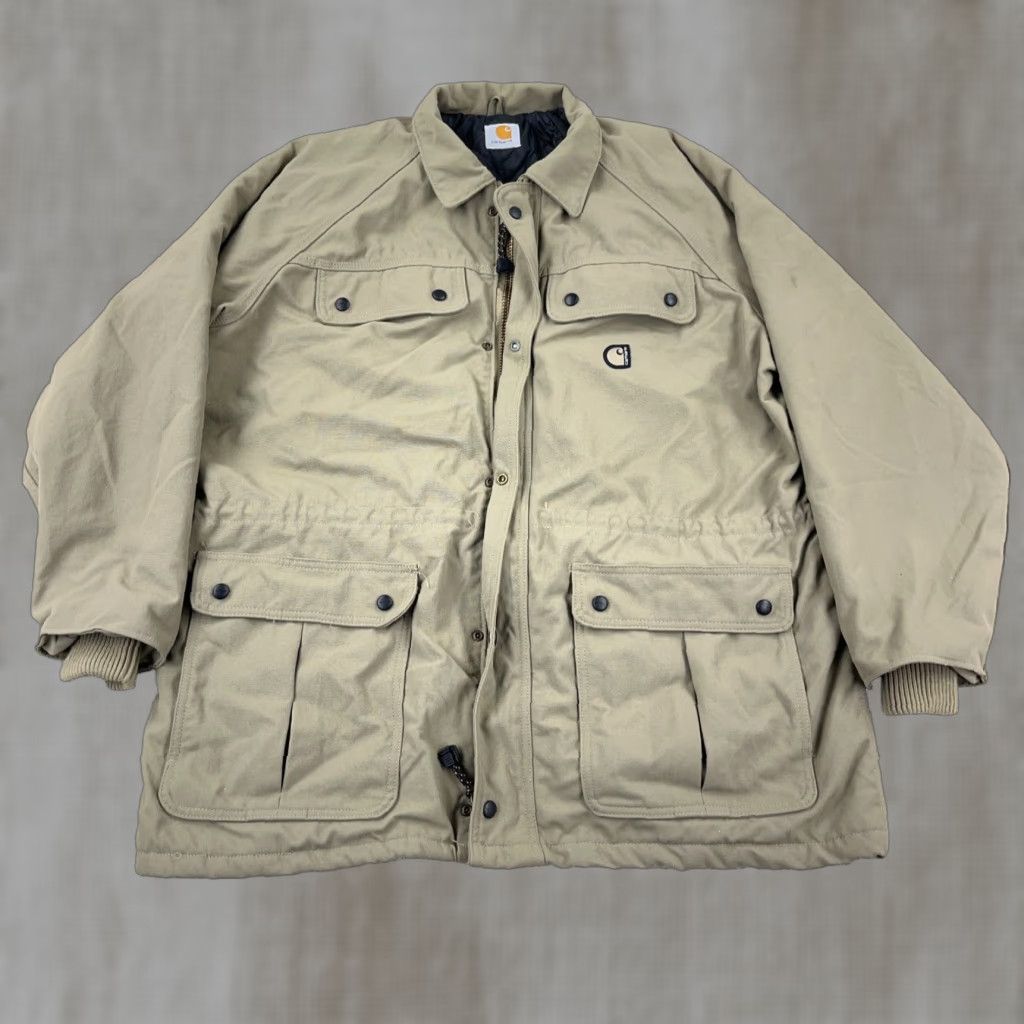 Carhartt VINTAGE Carhartt Jacket Chore Coat Duck Canvas Large C41 Quilted Lined Brown Mens USA 90s Winter Fall Spring Shirt/Jacket Size US L / EU 52-54 / 3 - 1 Thumbnail