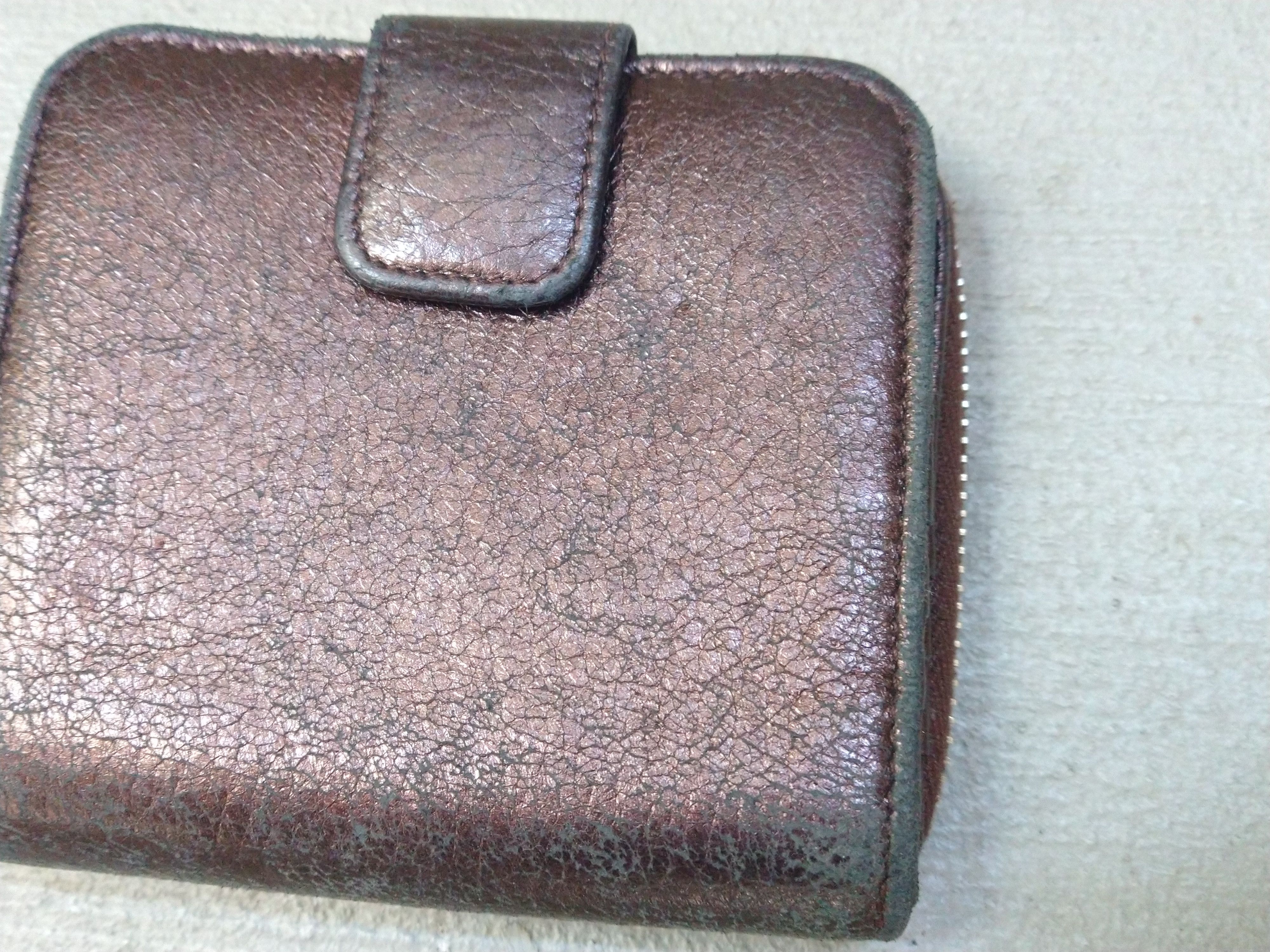 Prada × Vintage Prada Wallet Metallic Brown Leather Zip Bifold Y2K Size ONE SIZE - 5 Thumbnail