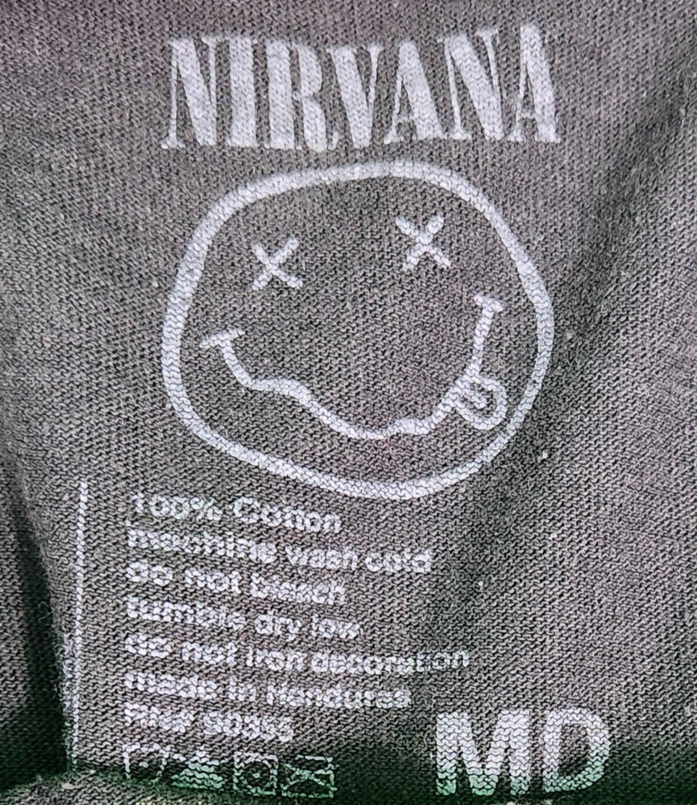 Nirvana Nirvana Smiley Face Graphic Tee - Vintage Black T-Shirt Size US M / EU 48-50 / 2 - 3 Thumbnail