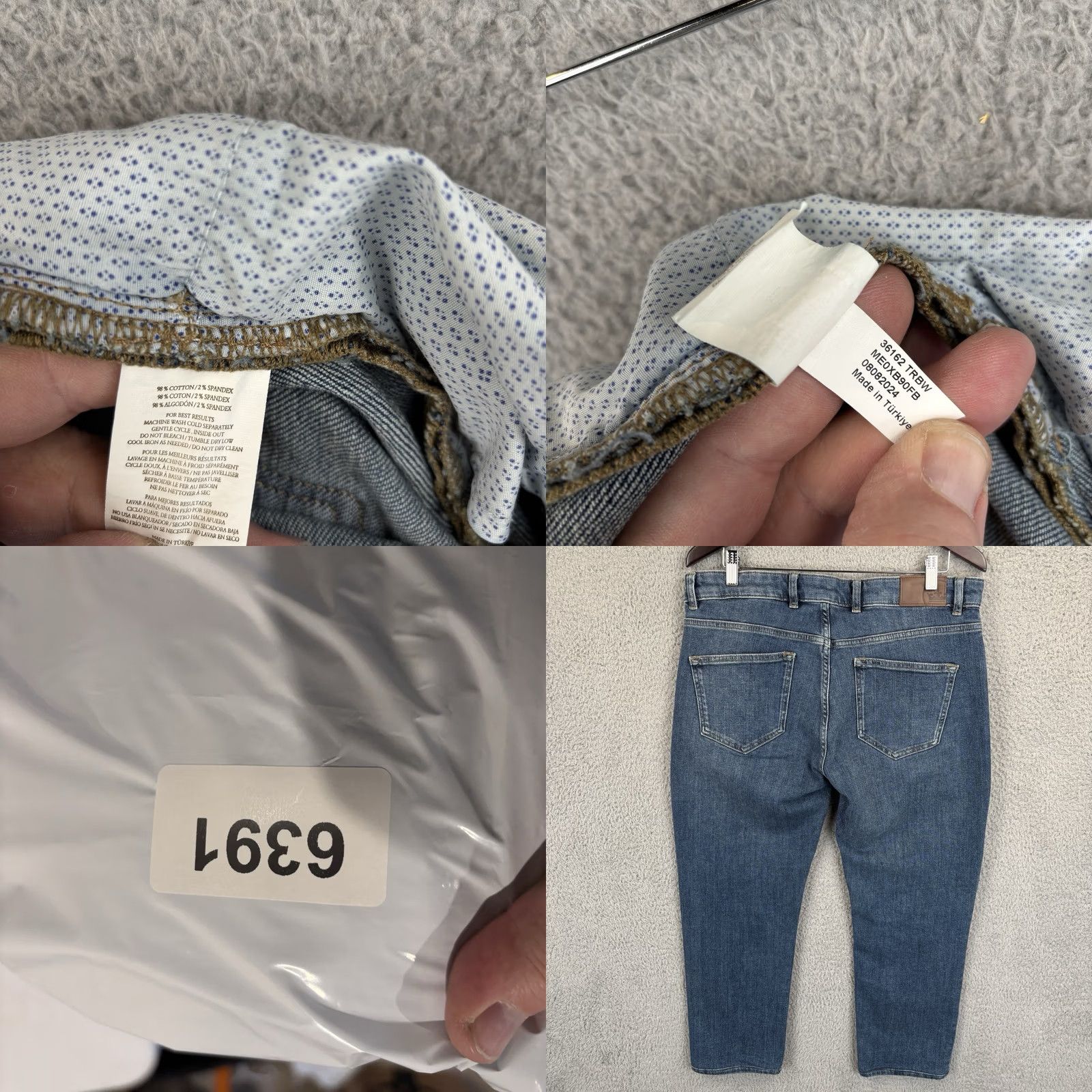 Peter Millar Peter Millar Crown Crafted Denim Jeans Mens 35x32 True Blue Wash Regular Fit 5-Pocket Stretch Cotton Blend Denim Shirt? Size US 35 - 8 Thumbnail