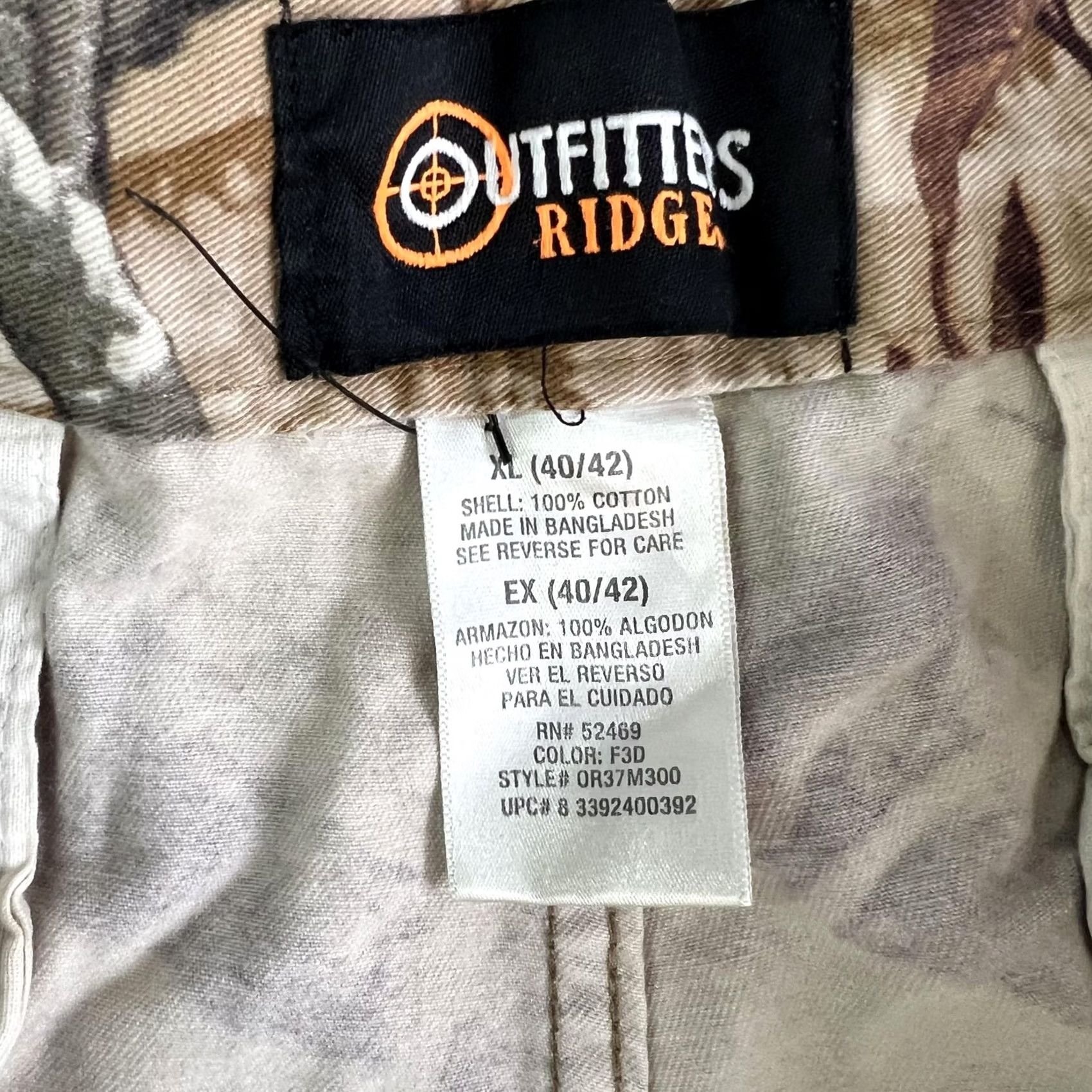 Vintage Outfitters Ridge Camo Cargo Pants Men XL Size US 36 / EU 52 - 4 Thumbnail