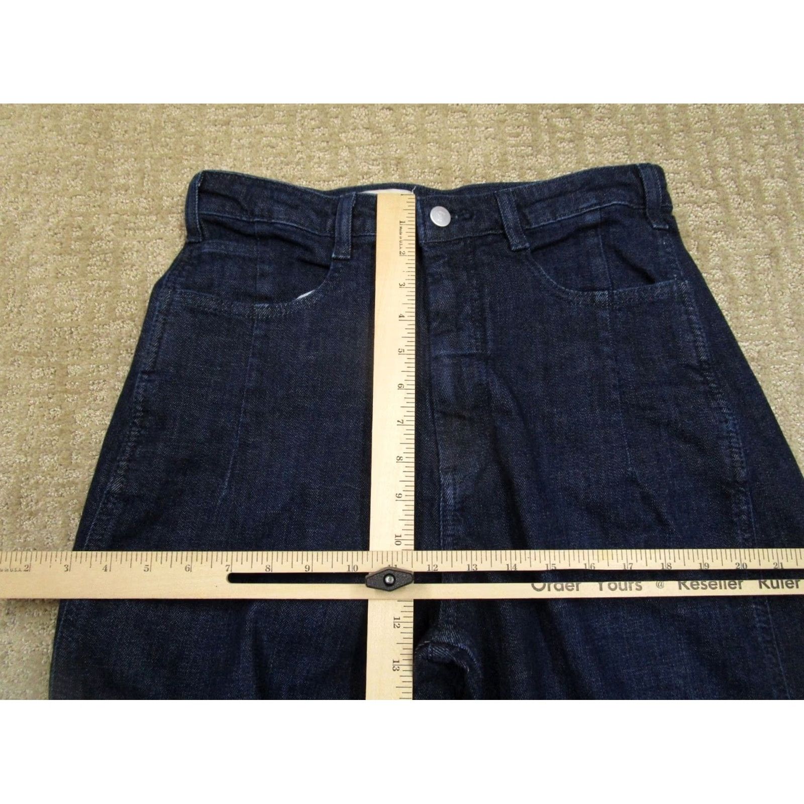 Vintage Pilcro Jeans Women 28 High Rise Barrel Wide-Leg 5-Pocket Denim Dark Wash Blue Size 28" / US 6 / IT 42 - 6 Thumbnail