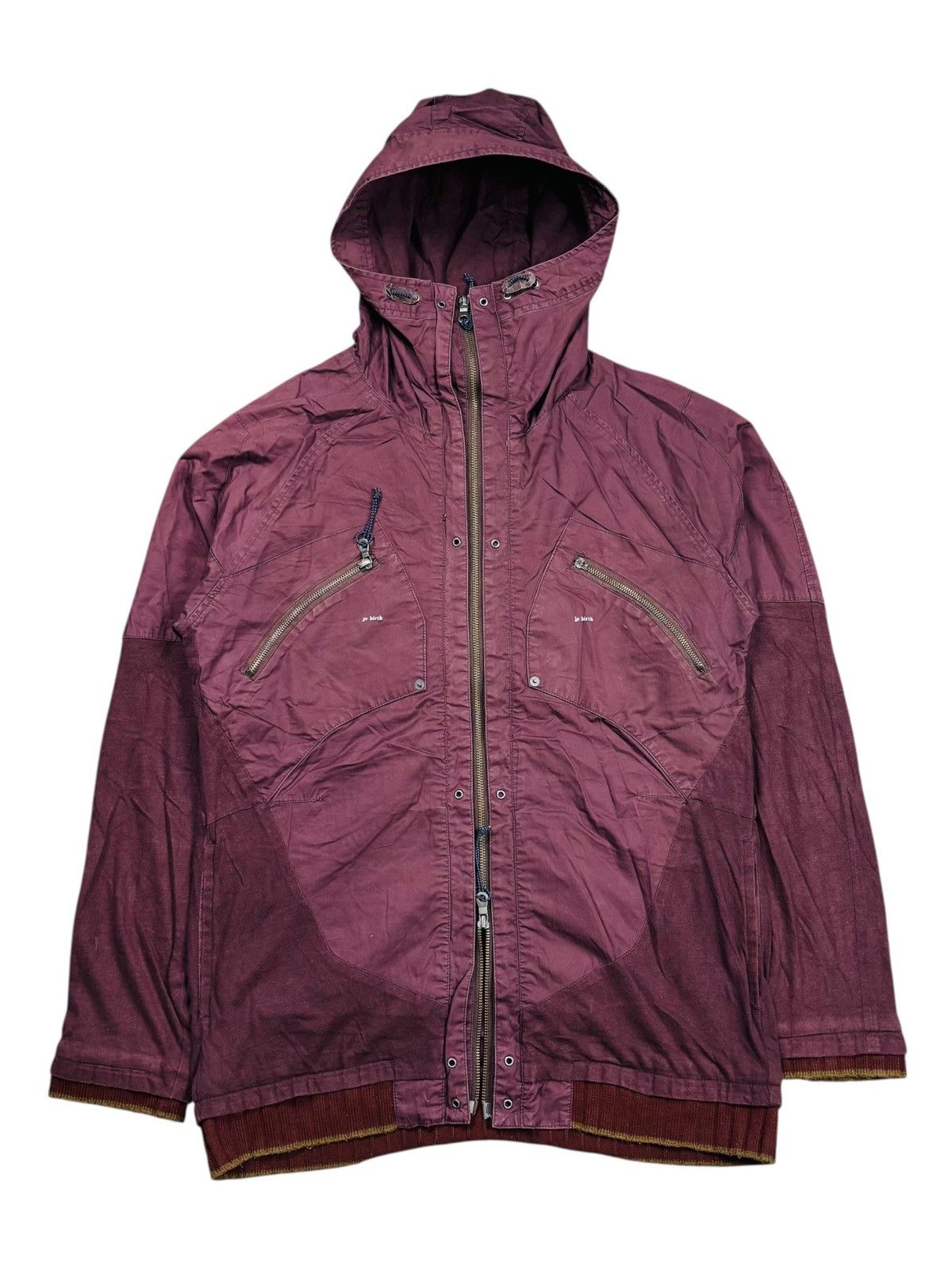 BUFFALO BOBS 2000s PPFM - Apocalypse Style Red Wine Cargo Jacket Size US M / EU 48-50 / 2 - 3 Thumbnail