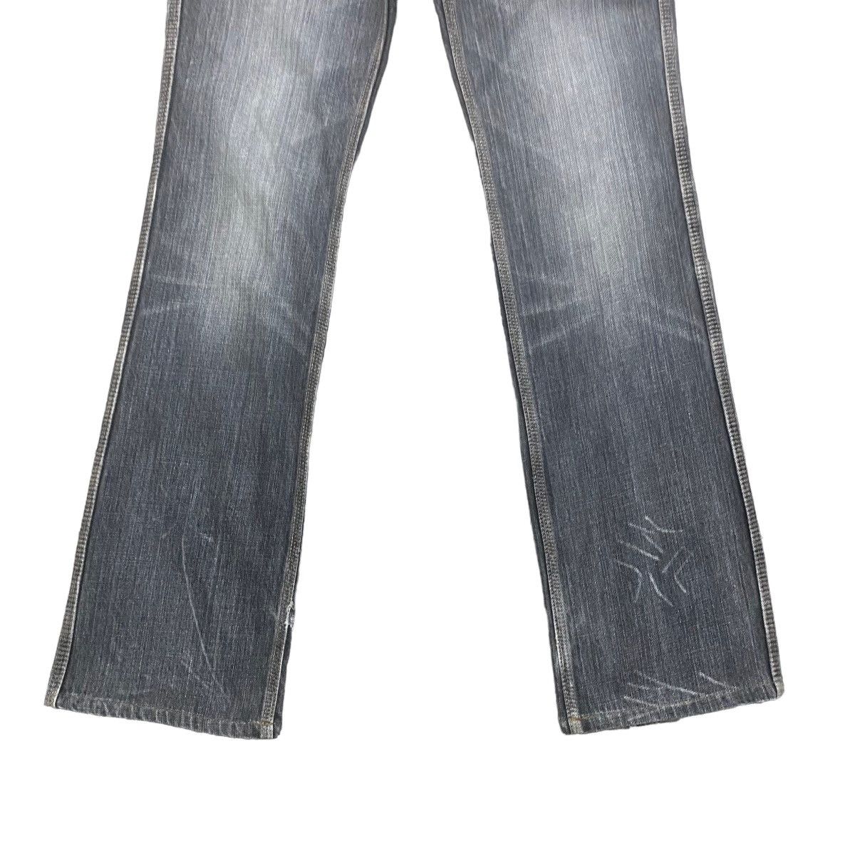 Nicole Club NCFM Leather Snake Skin Denim Flare Jeans Size US 30 / EU 46 - 6 Thumbnail