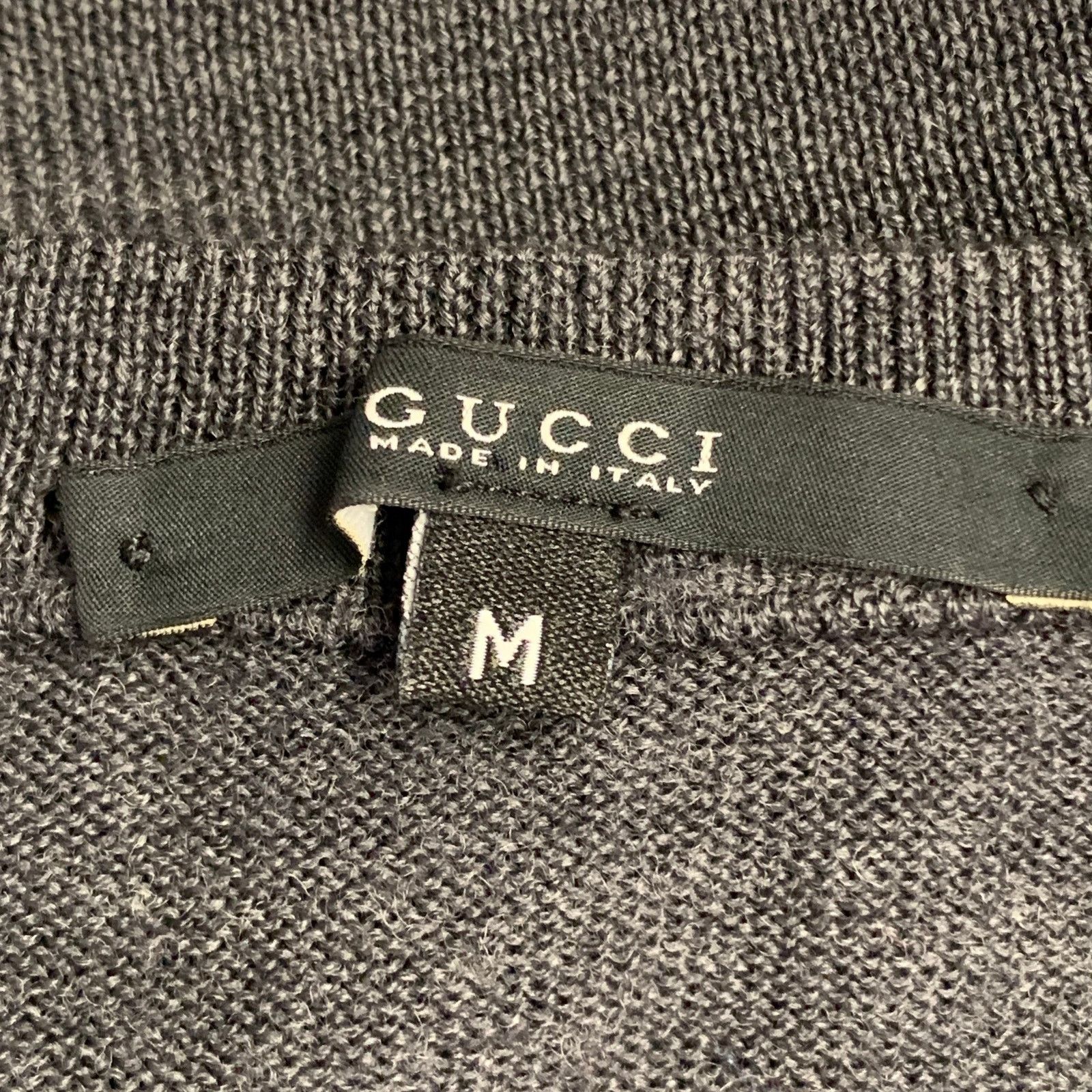 Gucci GUCCI Red Green Contrast Trim Wool V-Neck Pullover Size US M / EU 48-50 / 2 - 6 Thumbnail