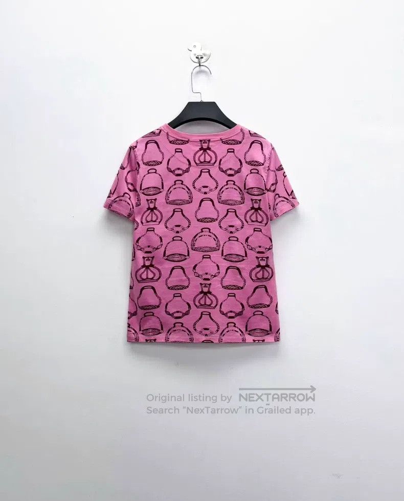Hermes Hermes SS23 Pink Fantasy Print All-over Logo Short Sleeve Size XXS / US 00 / IT 34 - 1 Thumbnail