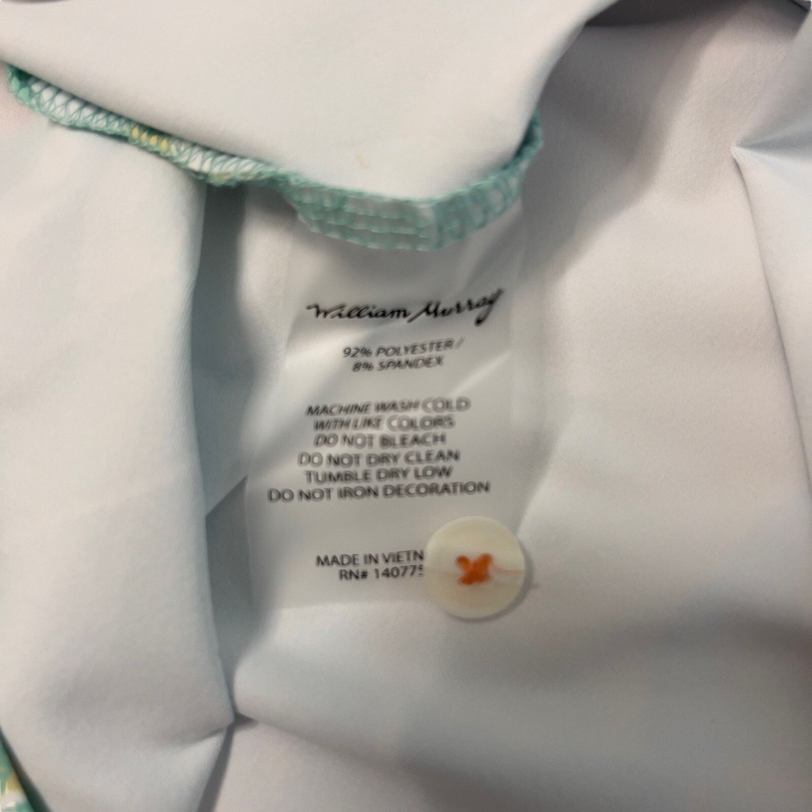 Ashworth William Murray Retro Seafoam Happy Hands Golf Shirt Mens 2XL Size US XXL / EU 58 / 5 - 22 Thumbnail