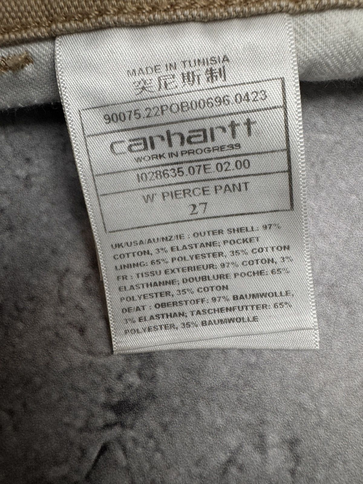 Carhartt Carhartt WIP W Pierce Pant Women Cotton Beige Size 27 Size US 27 - 9 Thumbnail