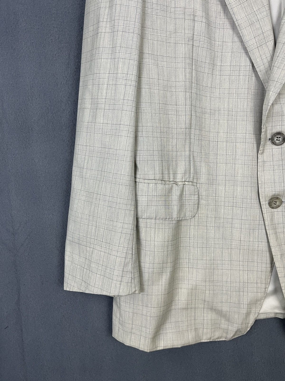 Celine × Vintage Celine Glen Plaid 100% Wool Blazer Size 42R - 4 Thumbnail