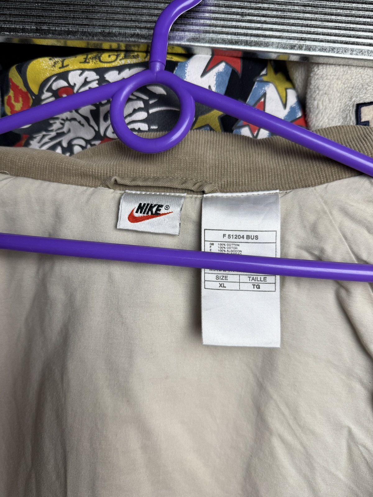 Other VINTAGE 80s NIKE JACKET USA MADE SPORT Y2K SPELLOUT Size US XL / EU 56 / 4 - 9 Thumbnail