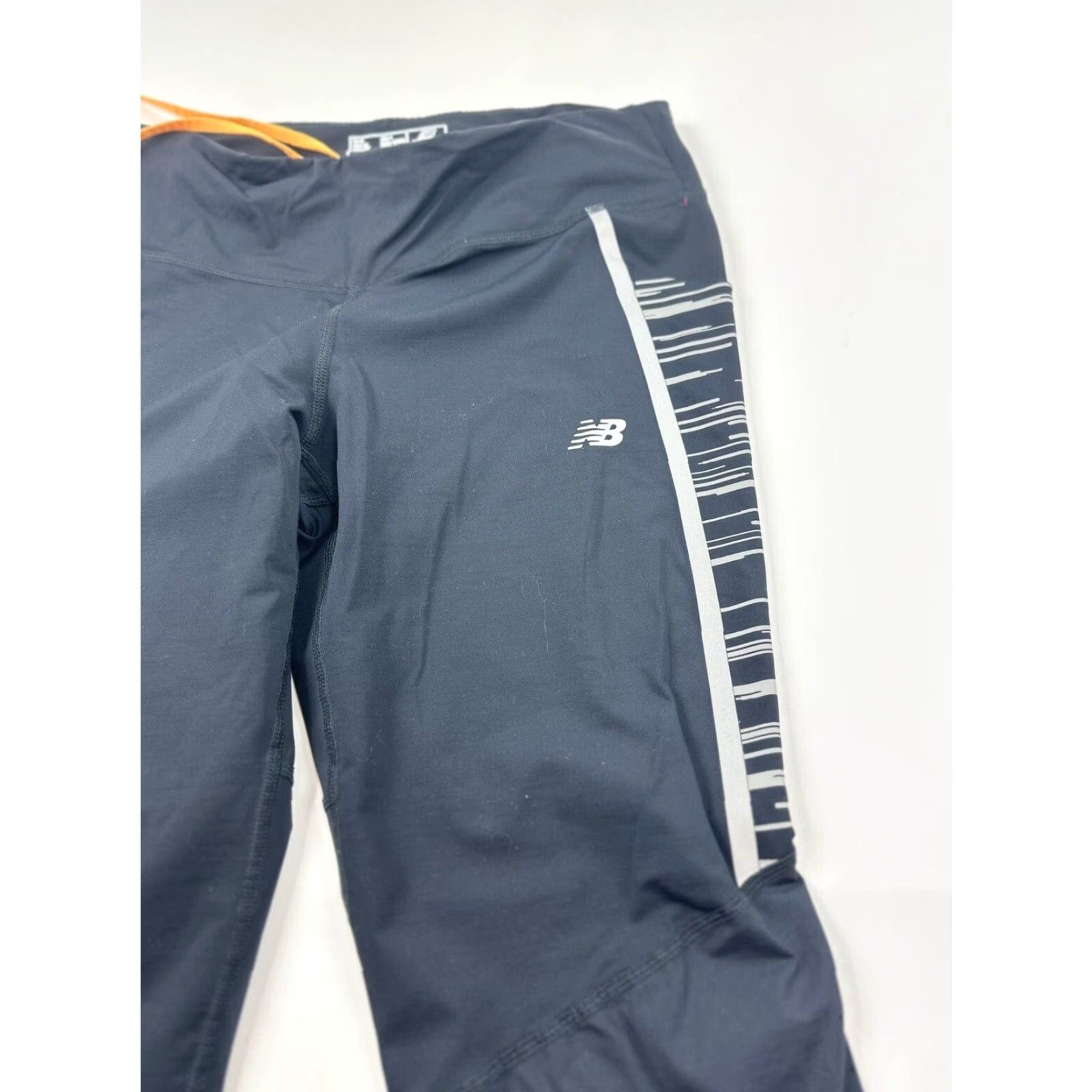New Balance New Balance Leggings Women’s M Black Compression Leg Activewear Cross Training Running Yoga Pattern Striped Blue Size 32" / US 10 / IT 46 - 3 Thumbnail
