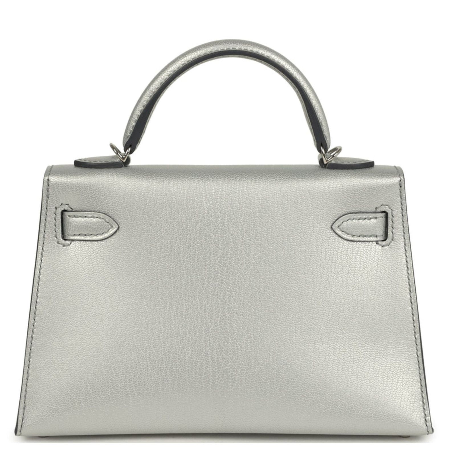 Hermes Mini Kelly 20 Sellier Argent Chevre Chamkilight Palladium Size ONE SIZE - 17 Thumbnail