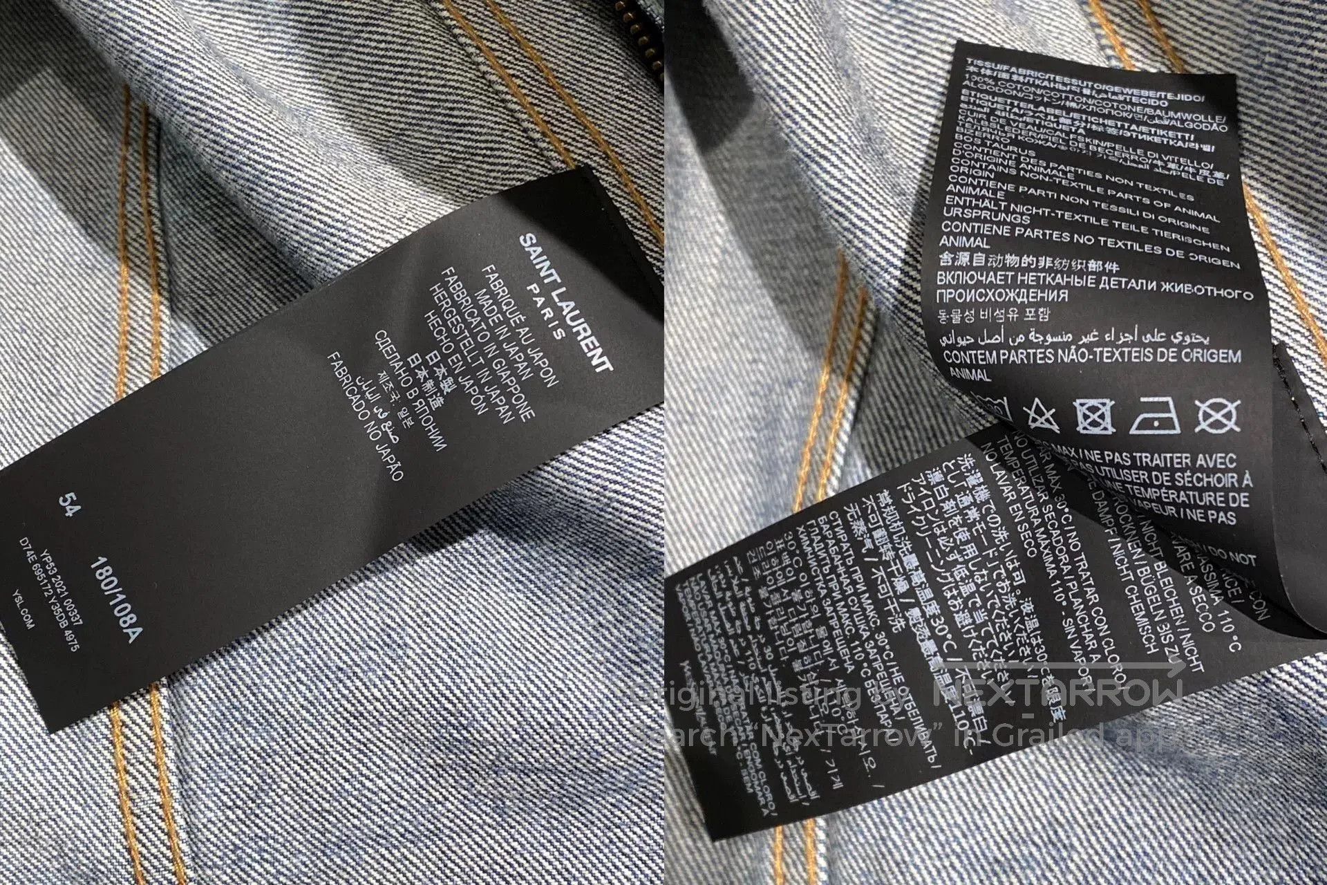 Saint Laurent Paris Saint Laurent Distressed Light Blue Denim Jacket. Size US L / EU 52-54 / 3 - 9 Thumbnail