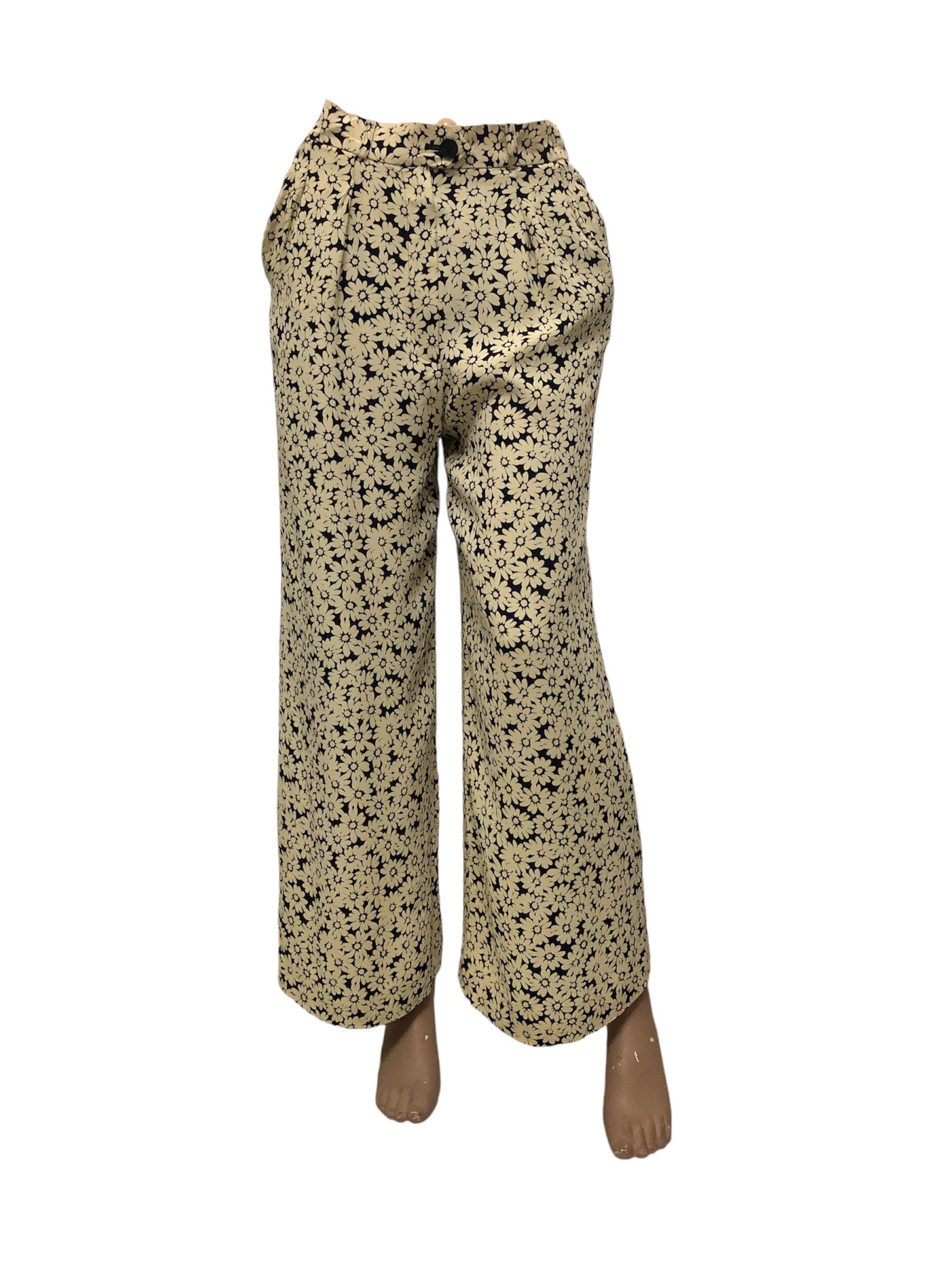 Designer × Yves Saint Laurent Vintage Yves Saint Laurent Rayon Floral Size 25" / US 0 / IT 36 - 1 Thumbnail