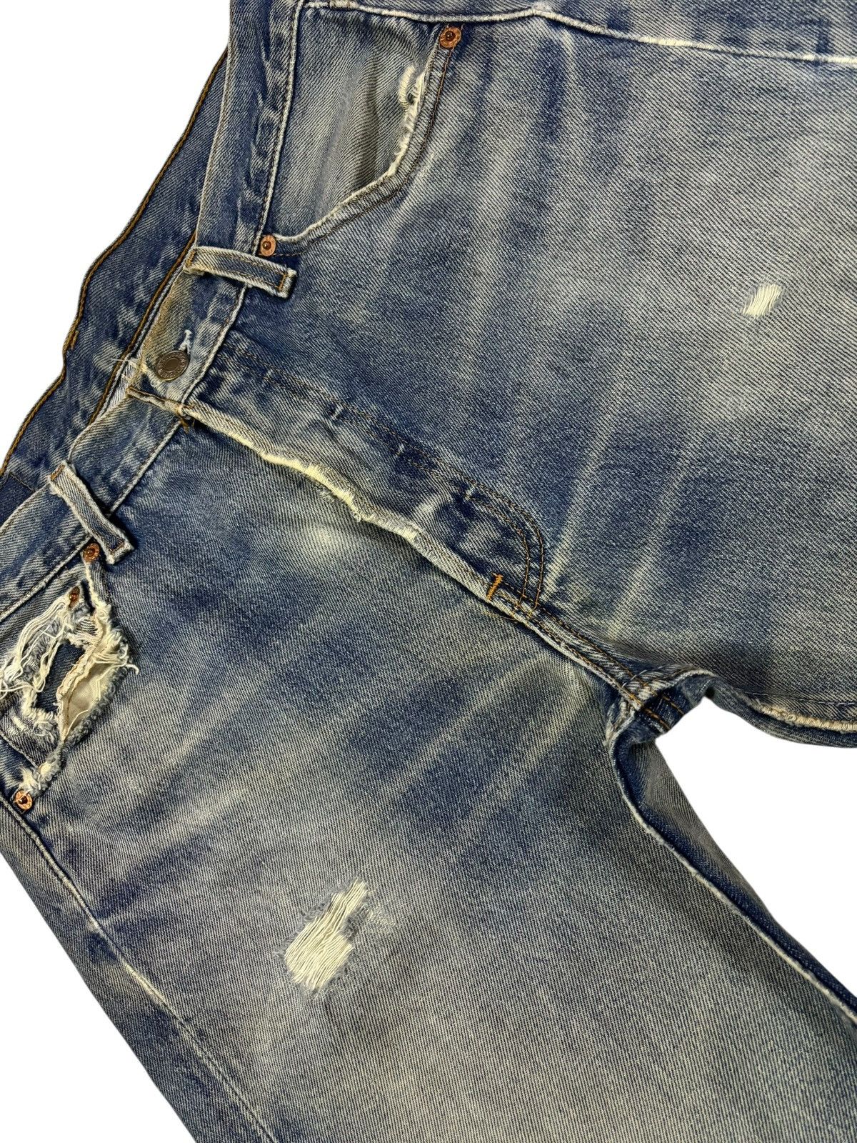 Levi's Vtg 90s Levis 501 Distressed Jeans Size US 30 / EU 46 - 4 Thumbnail