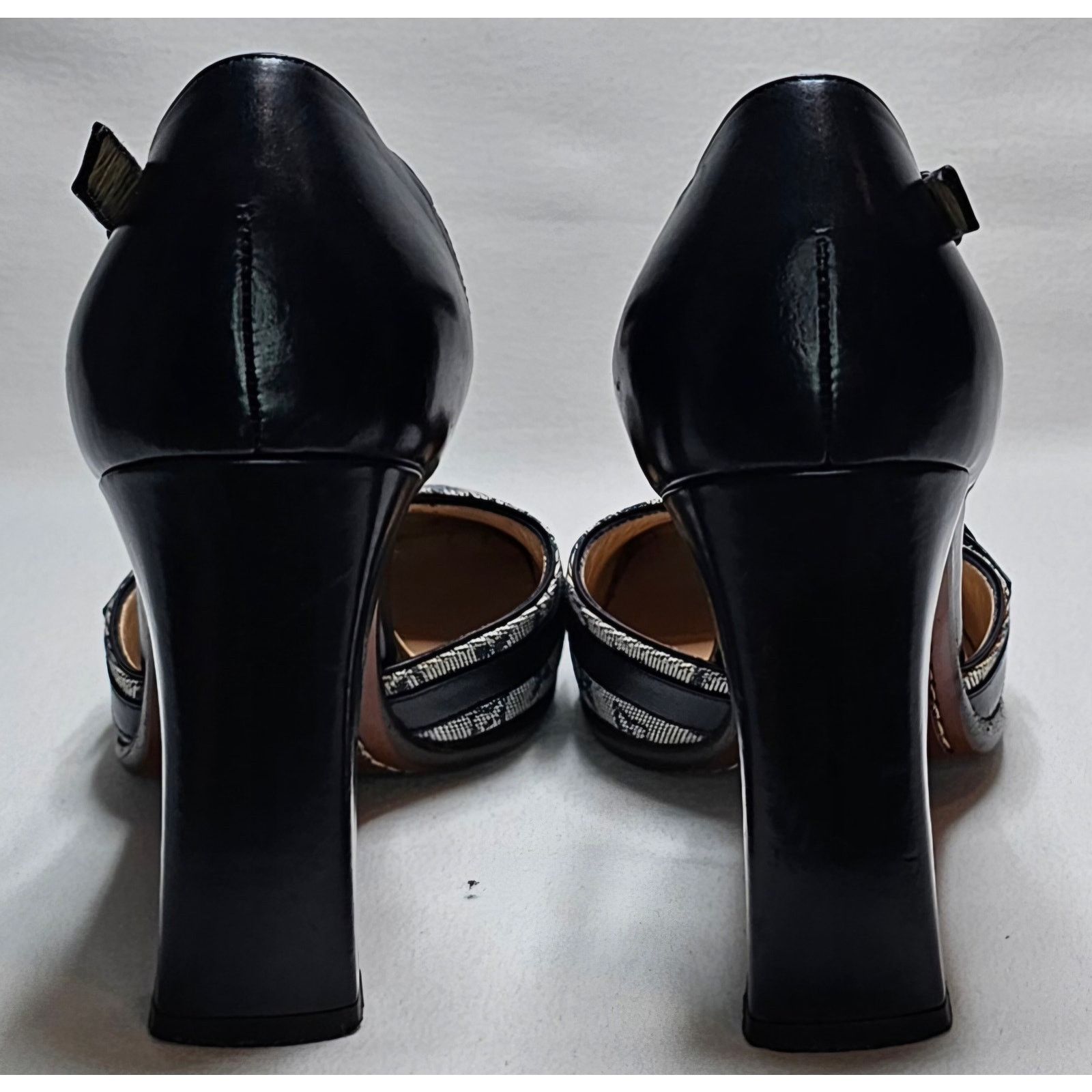 Louis Vuitton Louis Vuitton D'Orsay Ankle Strap Pumps mini lin canvas Size US 5.5 / IT 35.5 - 3 Thumbnail