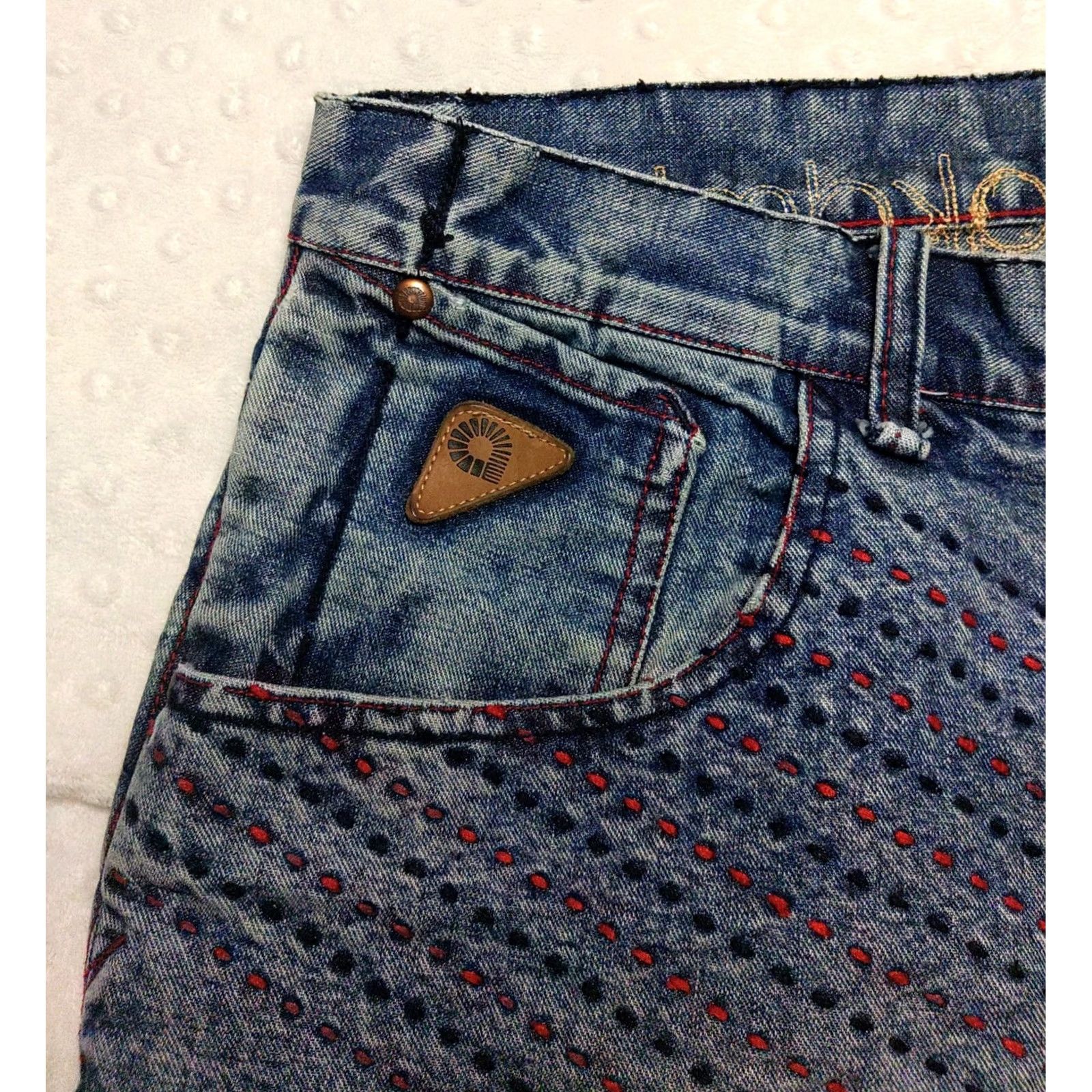 Akademiks VINTAGE Akademiks Baggy Jeans Bermuda Shorts 36 Blue Denim Hip Hop 90s Mens Casual Distressed Embroidered Logo Pocket 5-Pocket Rise High Size US 36 / EU 52 - 6 Thumbnail