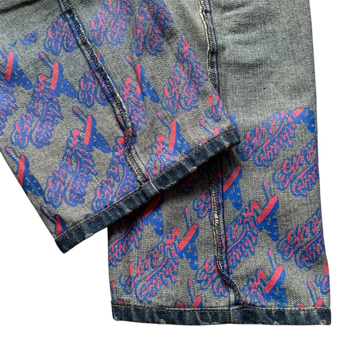 Japanese Brand KMK Double Waist Mud Wash Jeans LGB ifsixwasnine Style Size US 32 / EU 48 - 15 Thumbnail